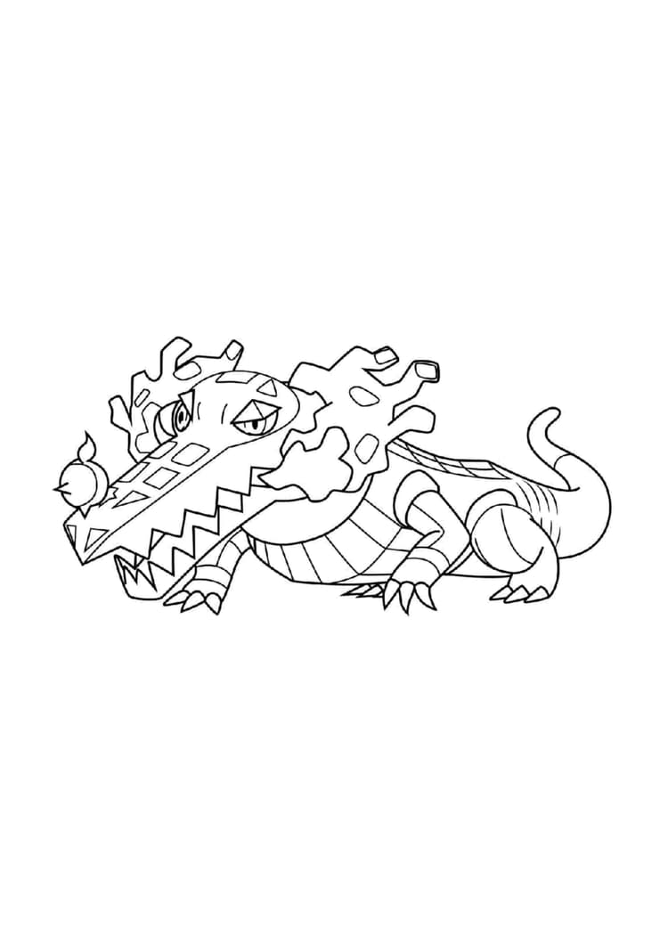 Skeledirge coloring page (A4) to print
