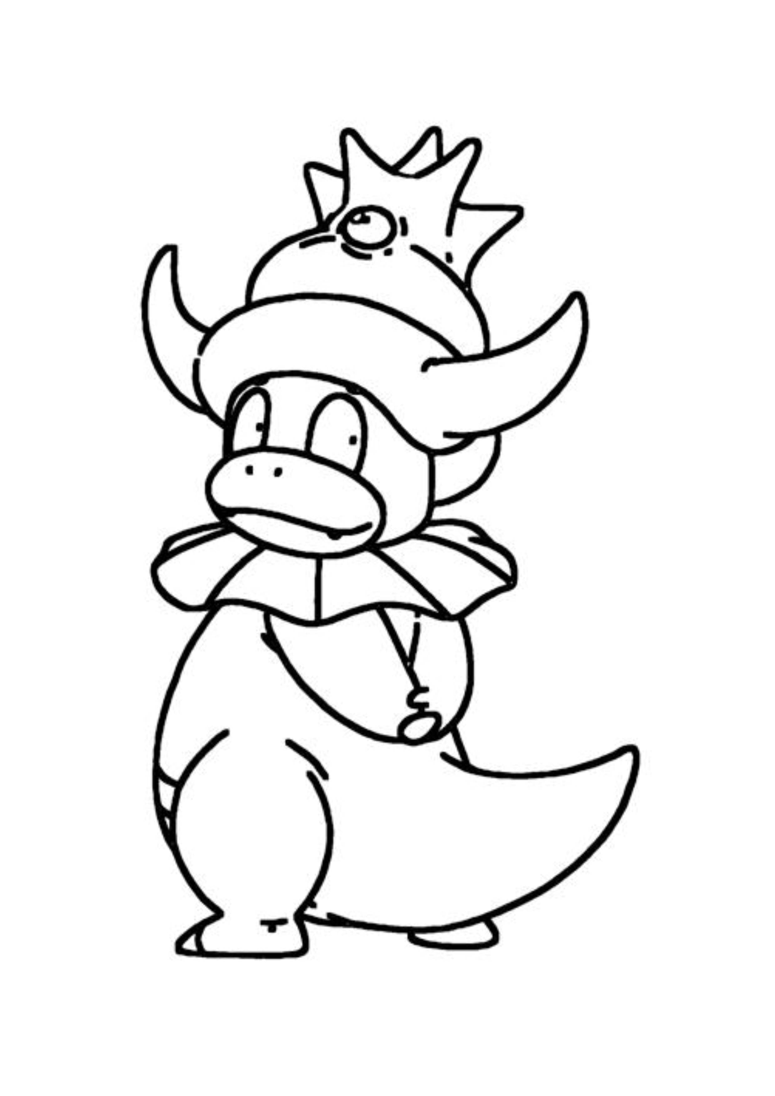 Slowking coloring page (A4) to print
