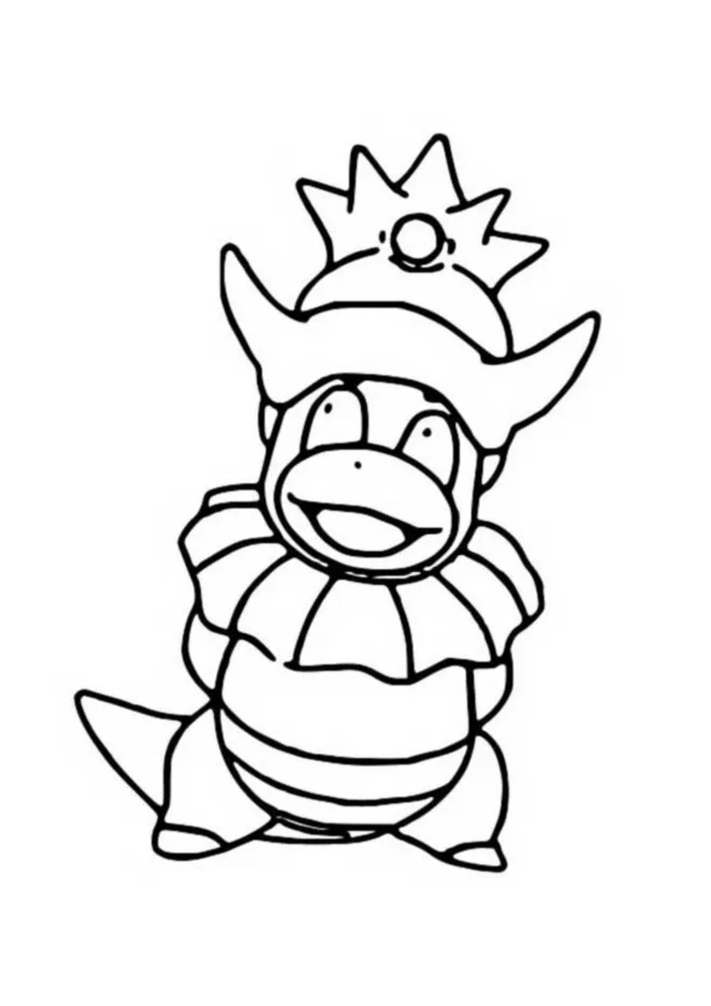 Slowking coloring page (A4) to print