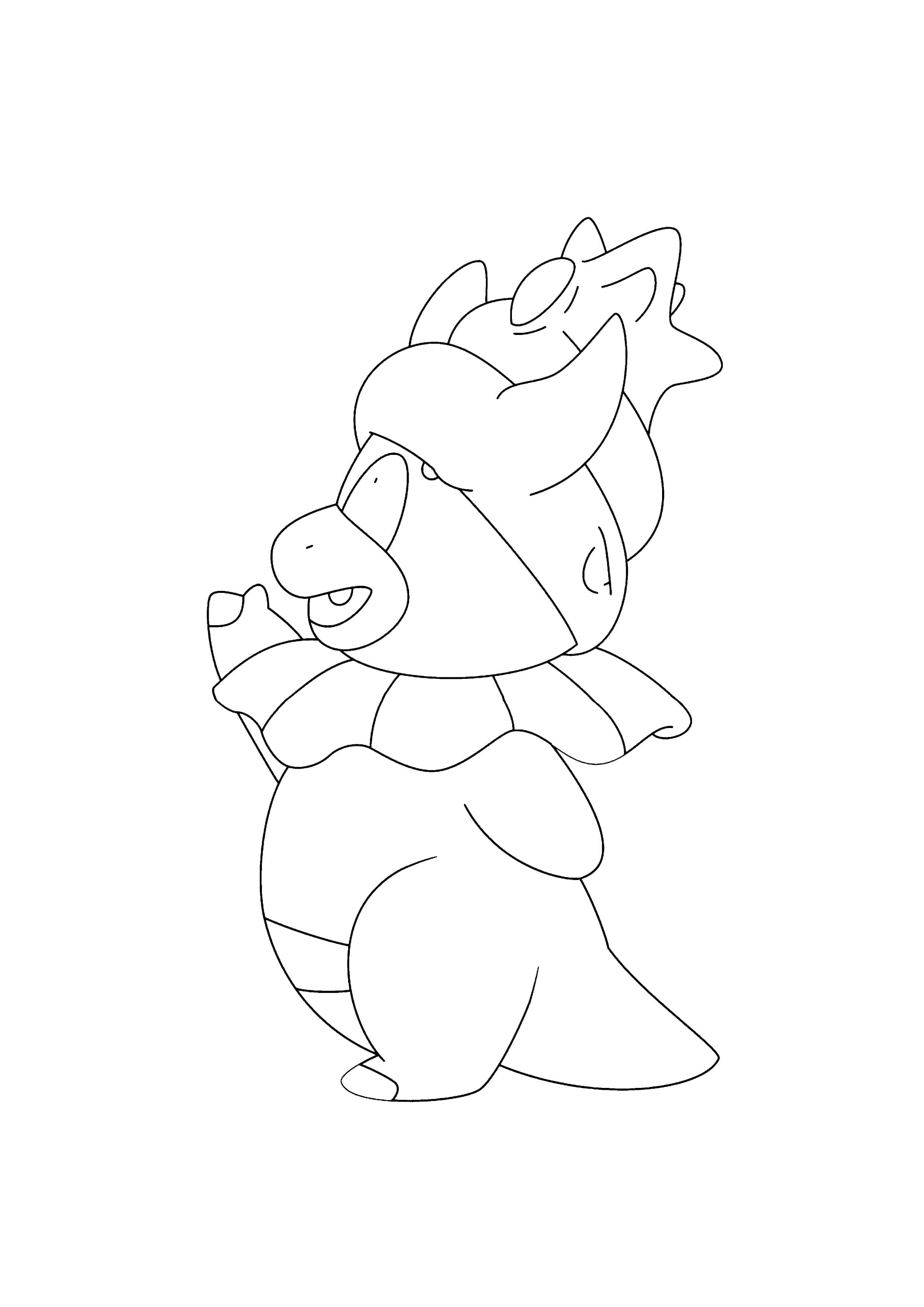 Slowking coloring page (A4) to print