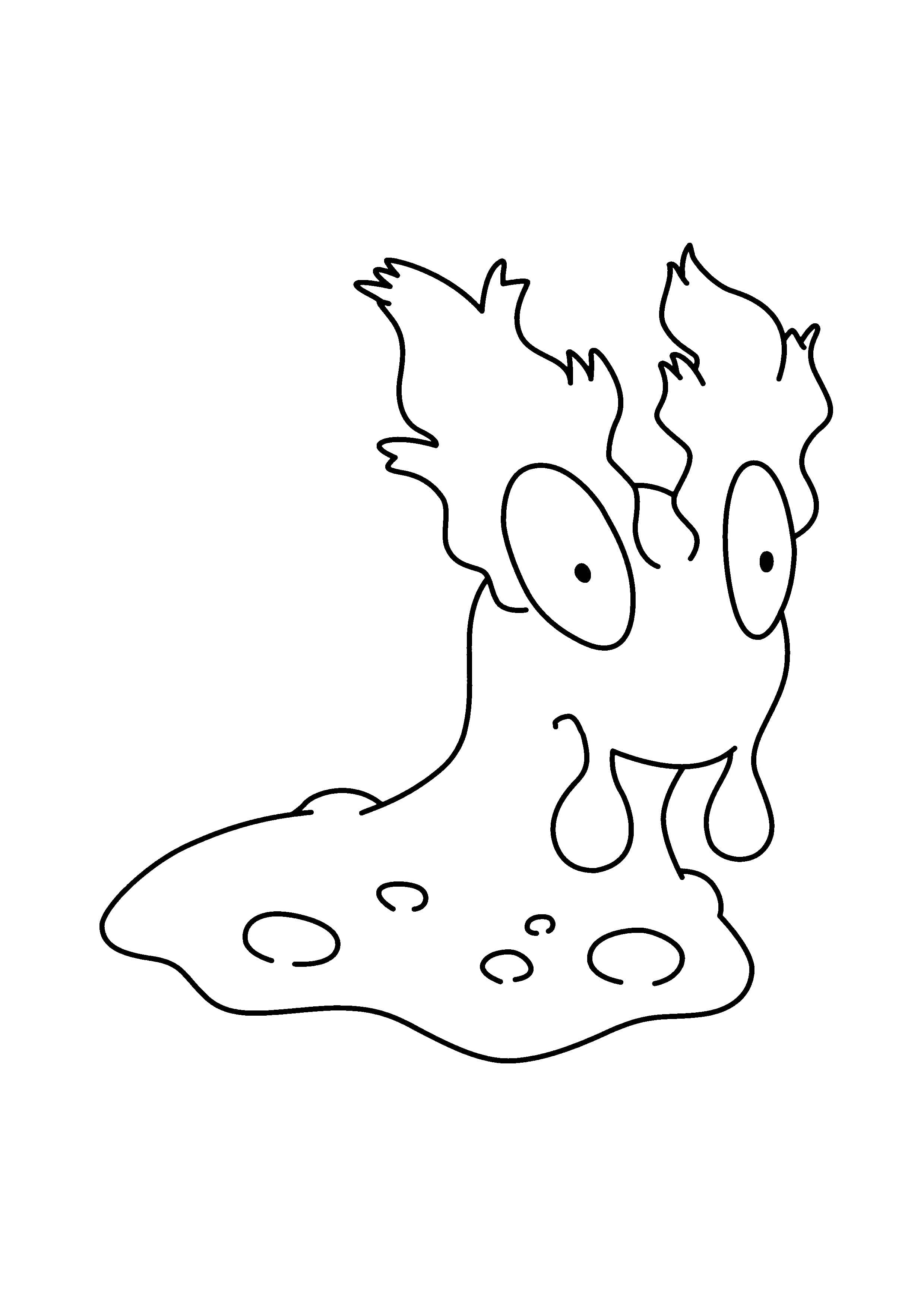 Slugma coloring page (A4) to print