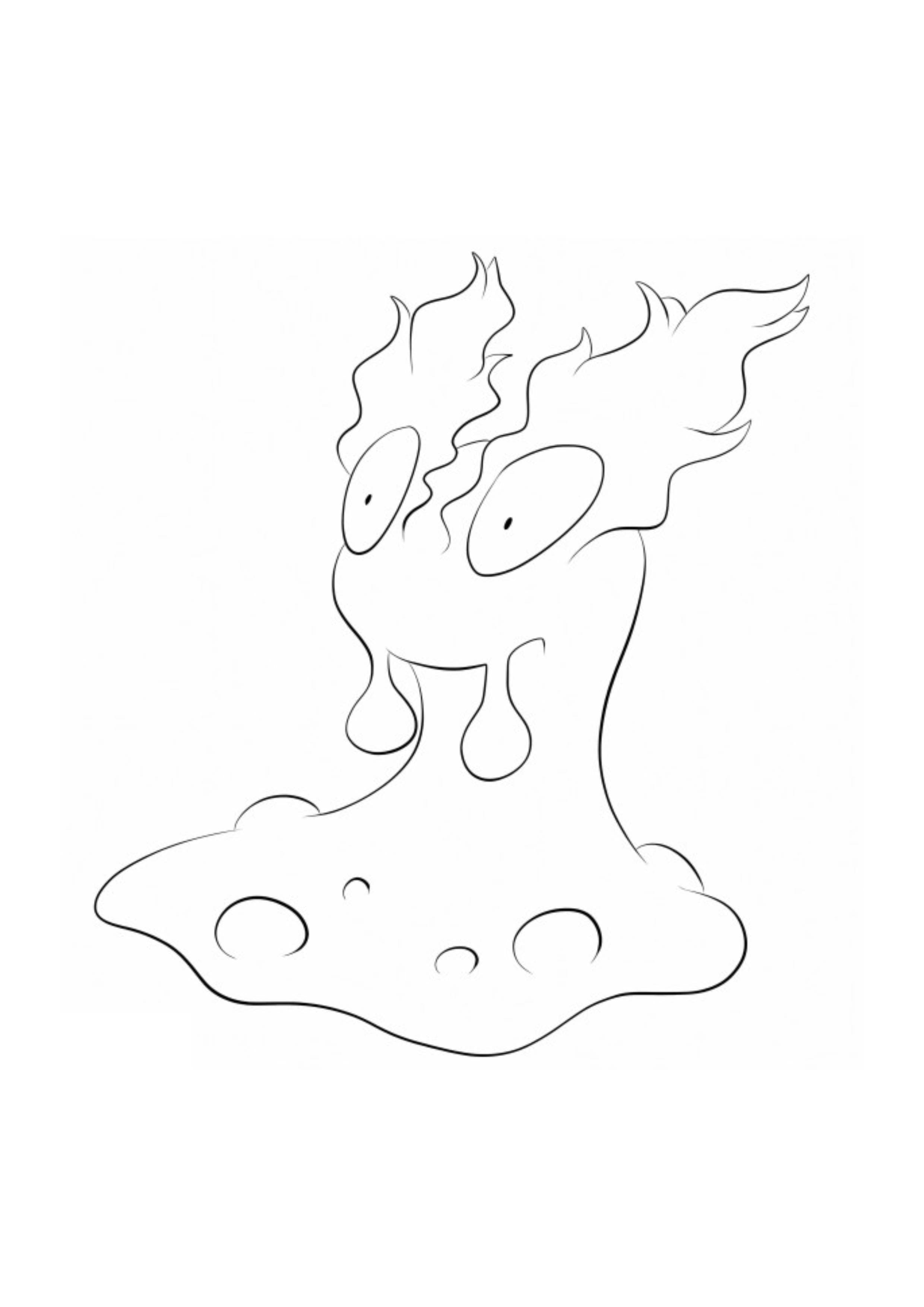 Slugma coloring page (A4) to print