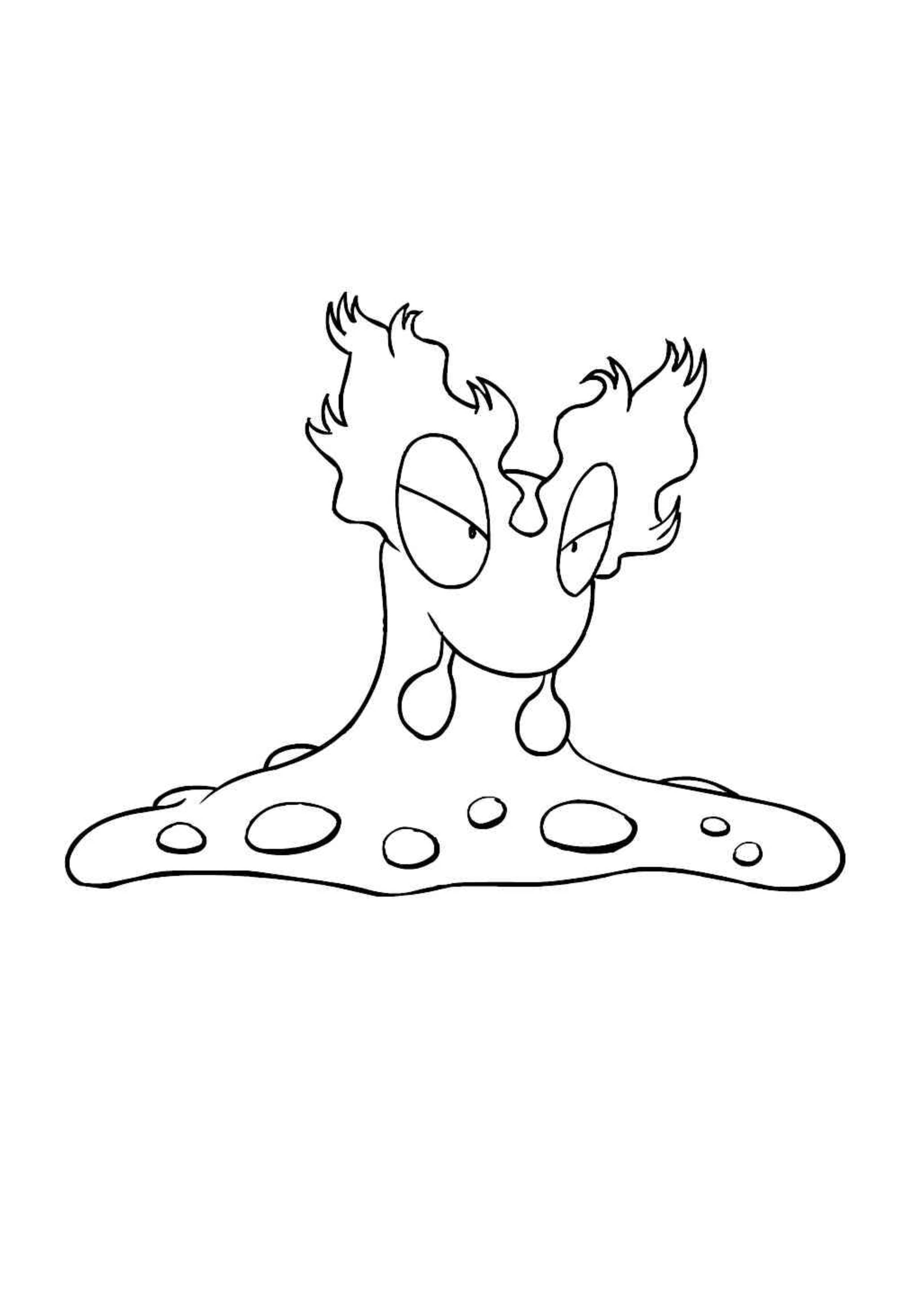 Slugma coloring page (A4) to print