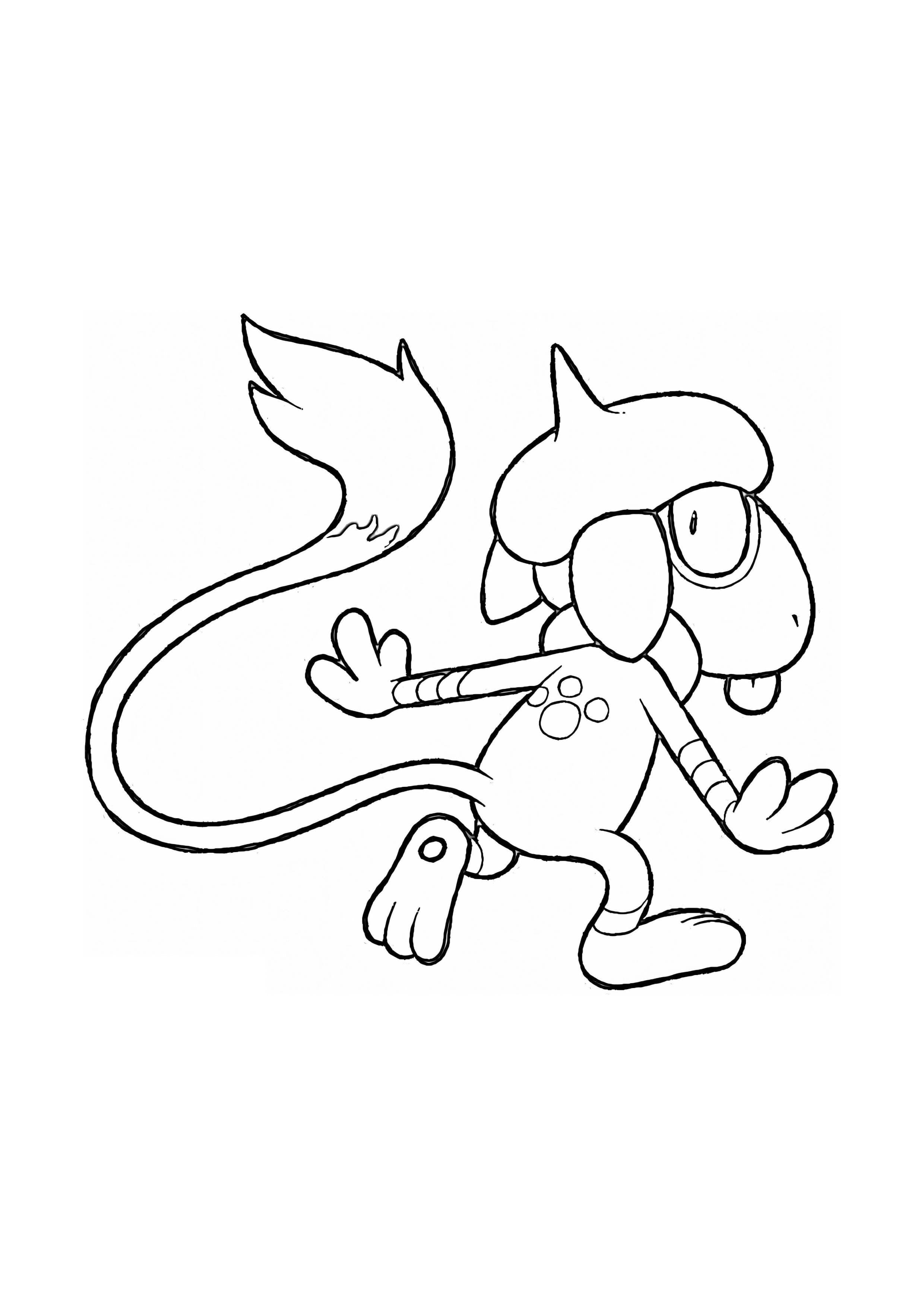 Smeargle coloring page (A4) to print