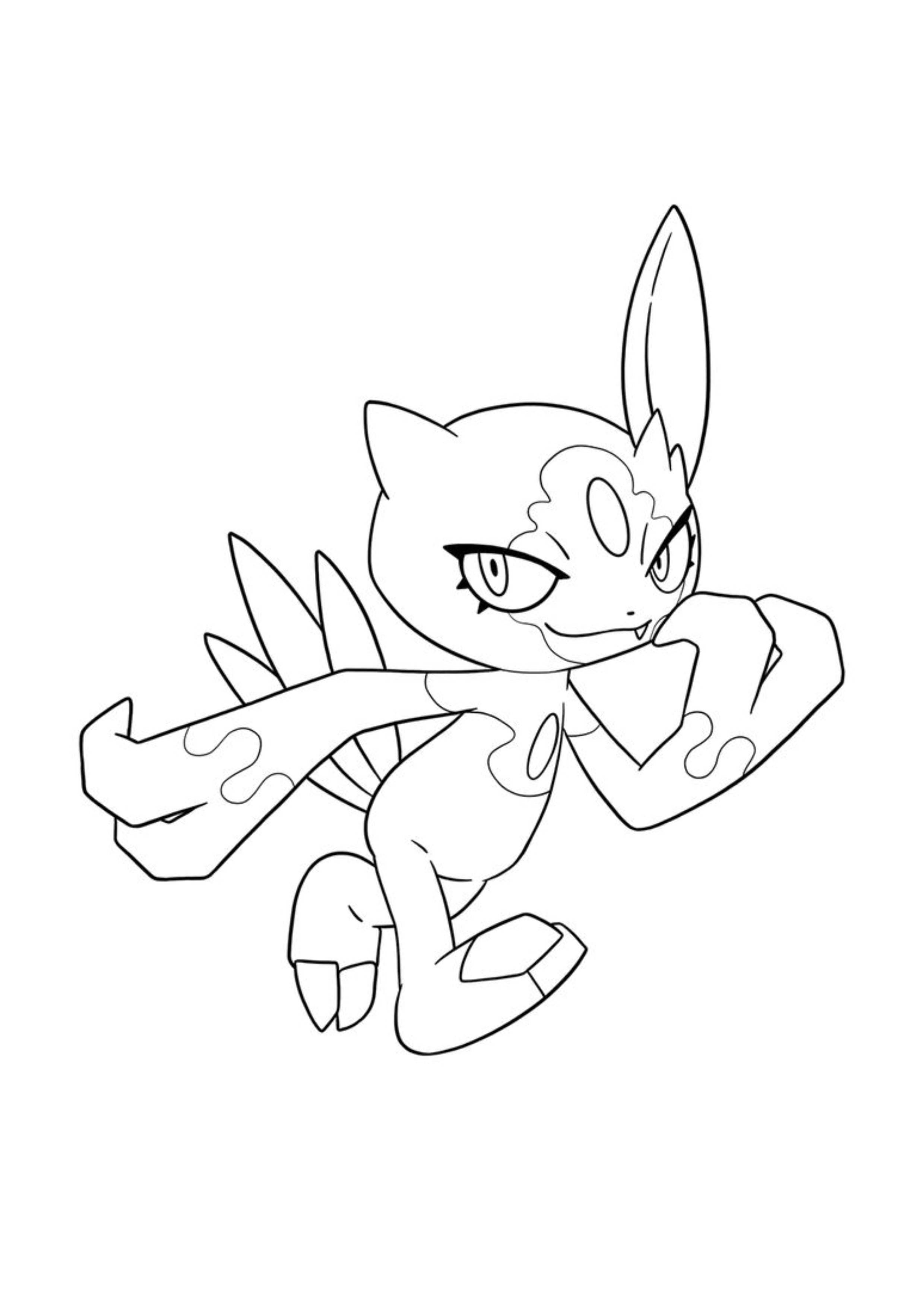Sneasel coloring page (A4) to print