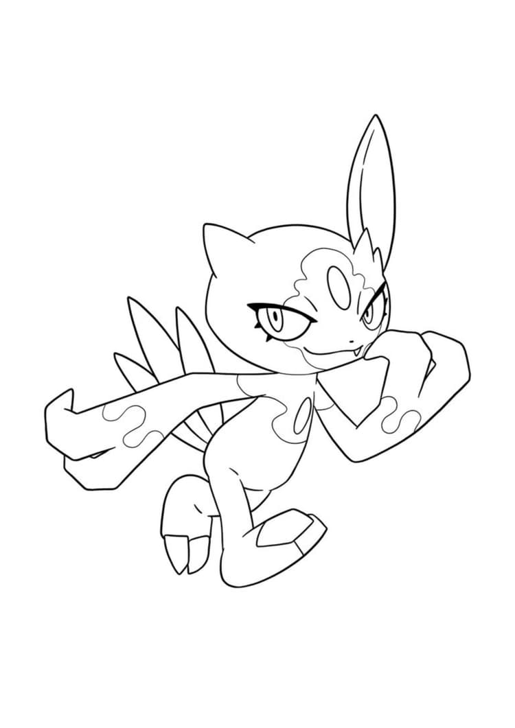 Sneasel coloring page (A4) to print