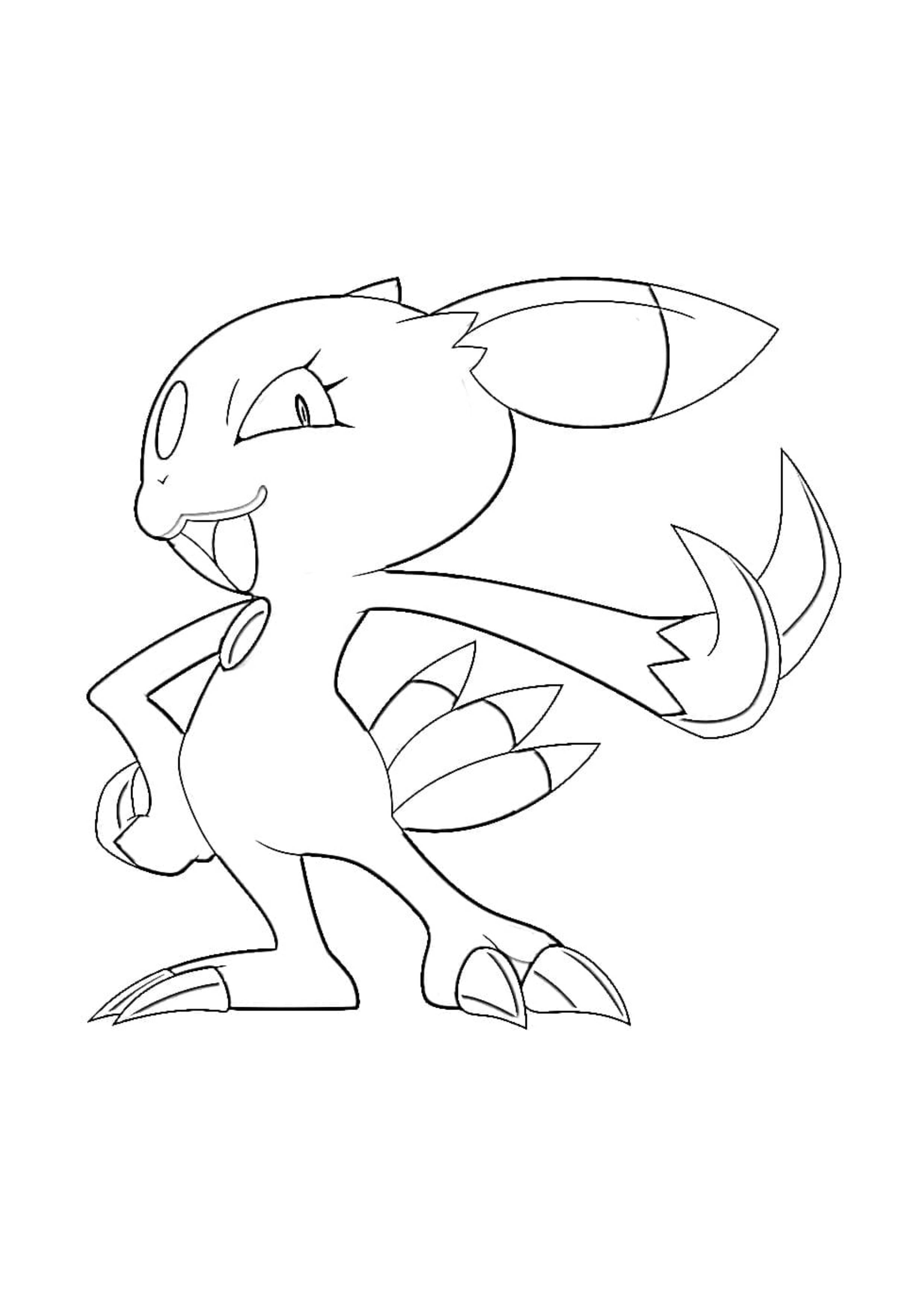 Sneasel coloring page (A4) to print