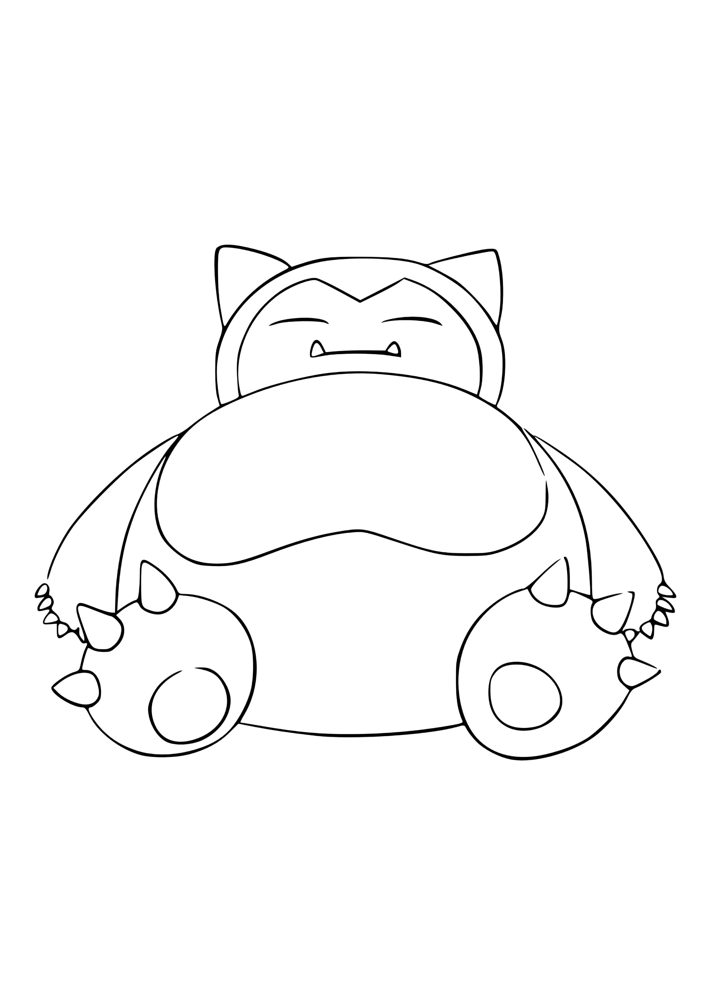Snorlax coloring page (A4) to print