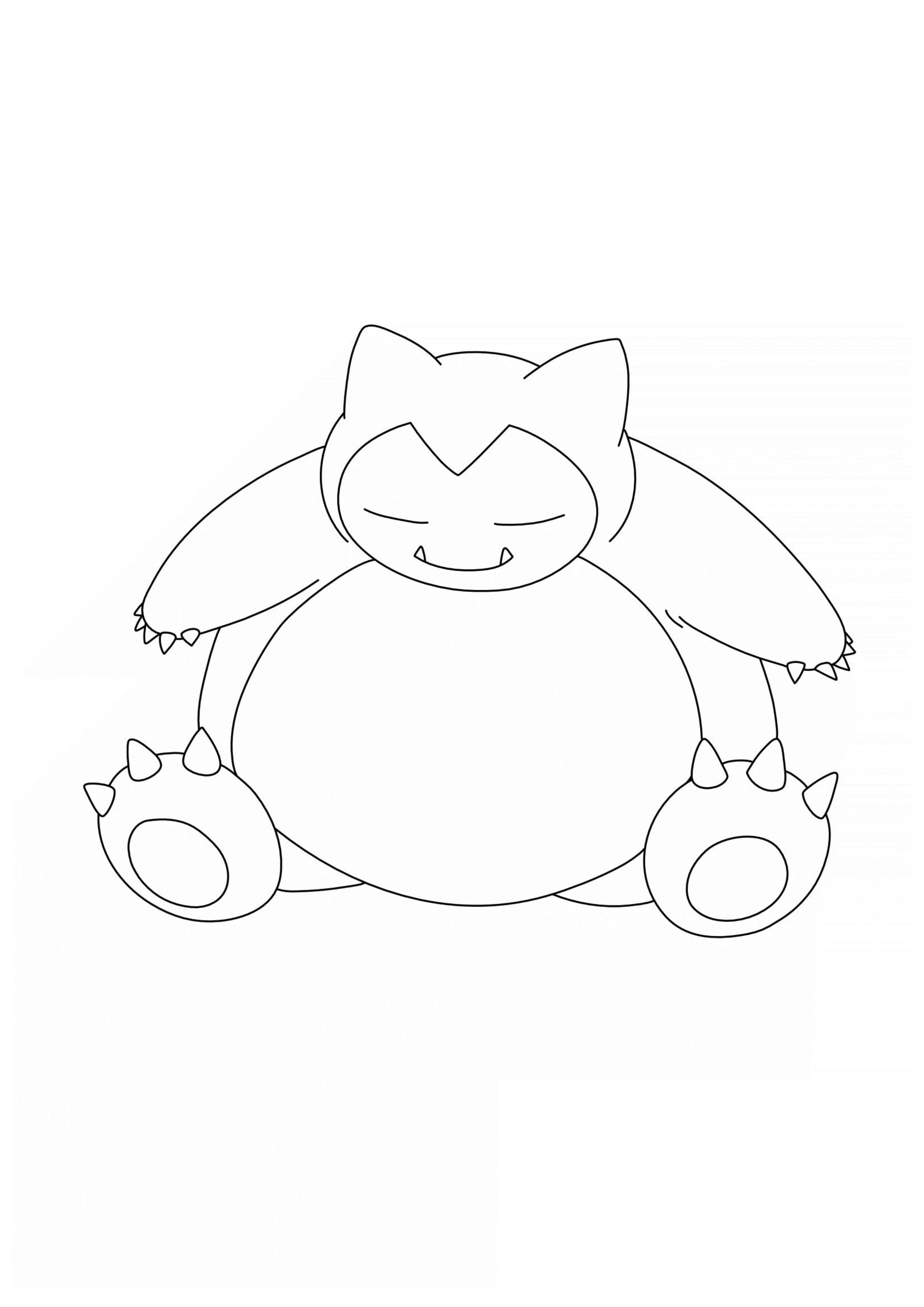 Snorlax coloring page (A4) to print