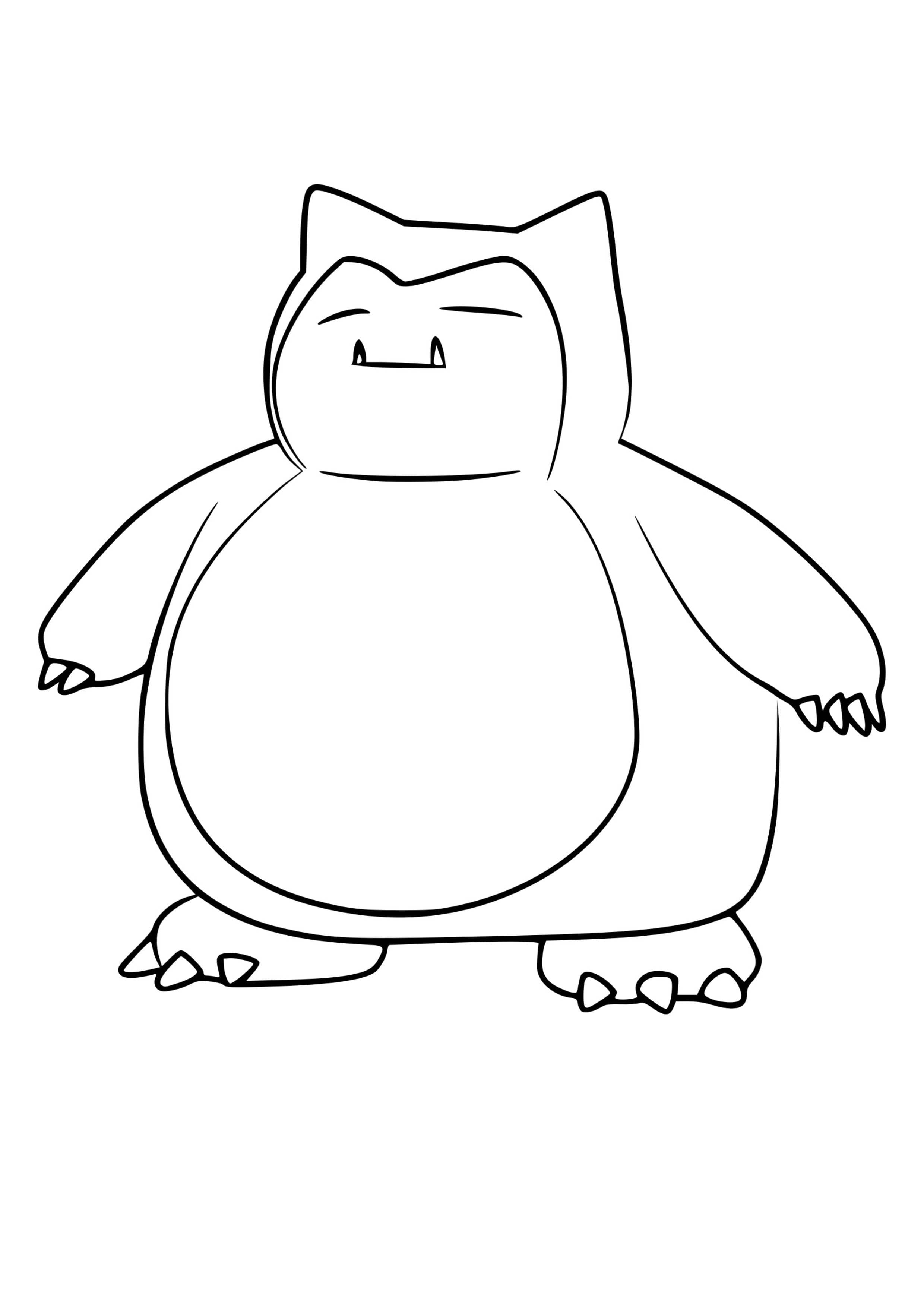 Snorlax coloring page (A4) to print