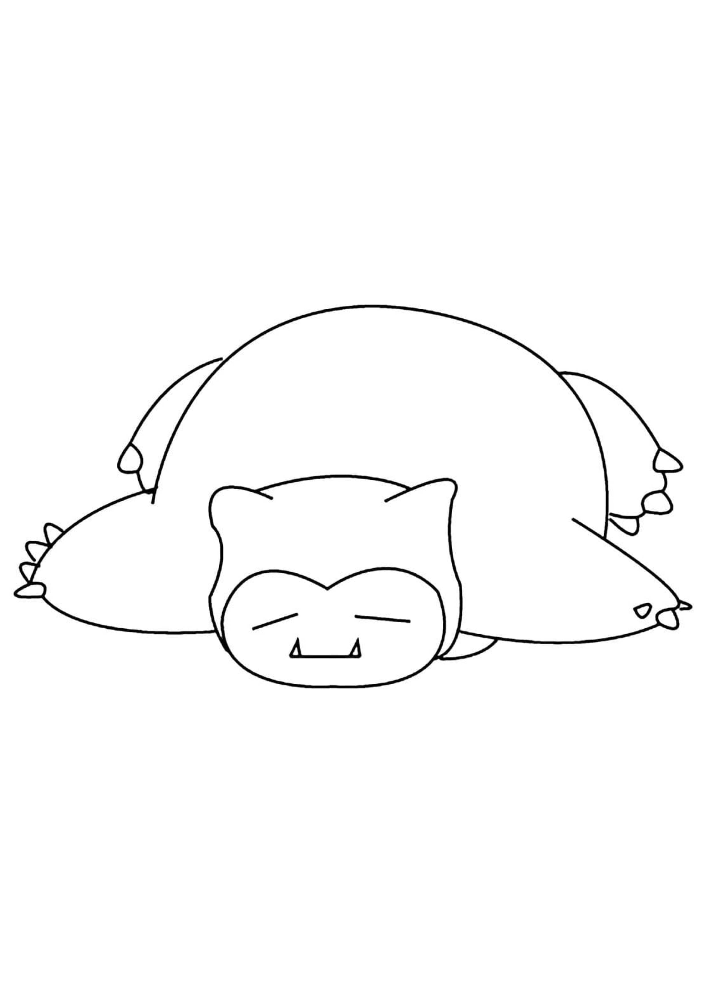 Snorlax coloring page (A4) to print