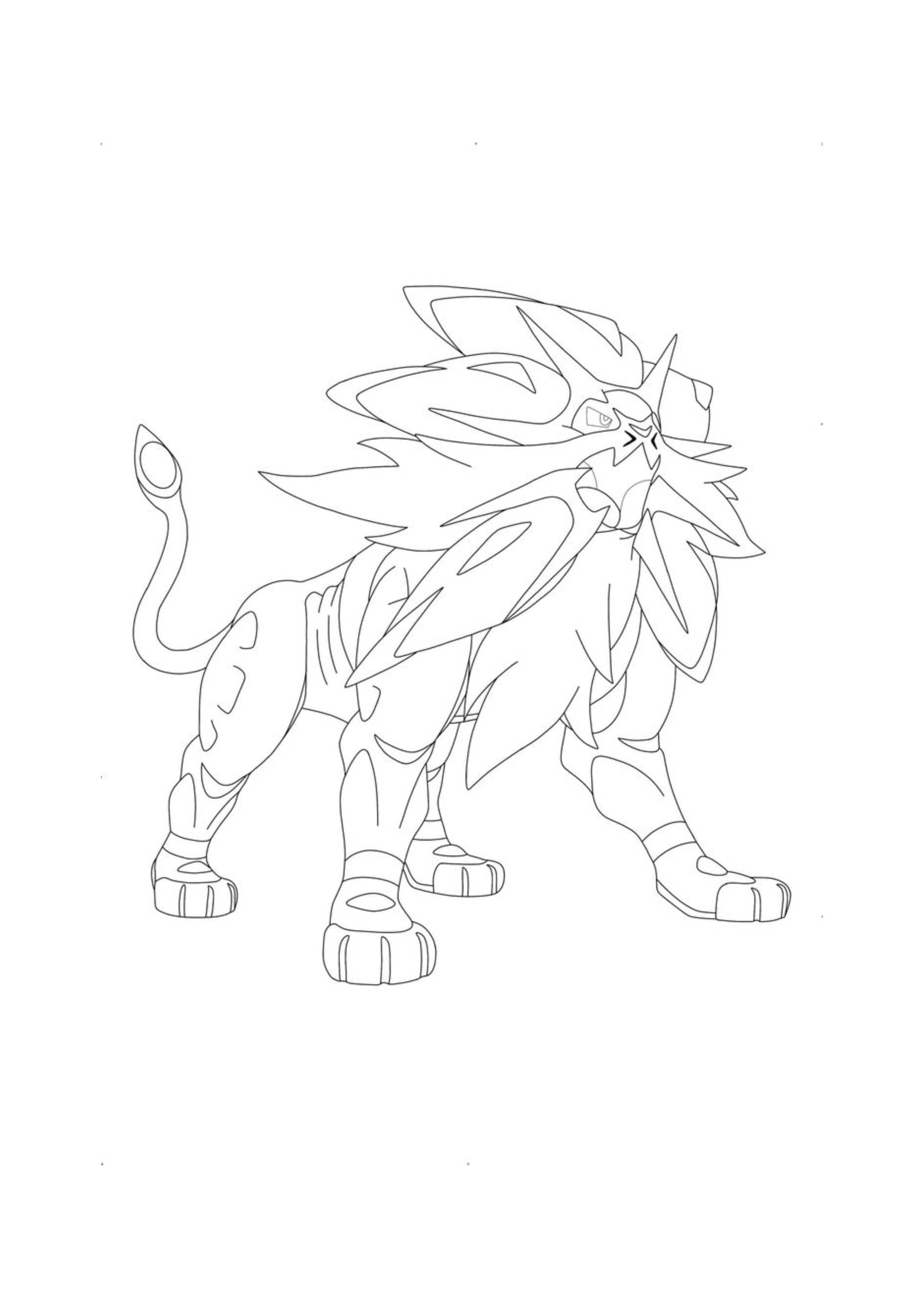 Solgaleo coloring page (A4) to print