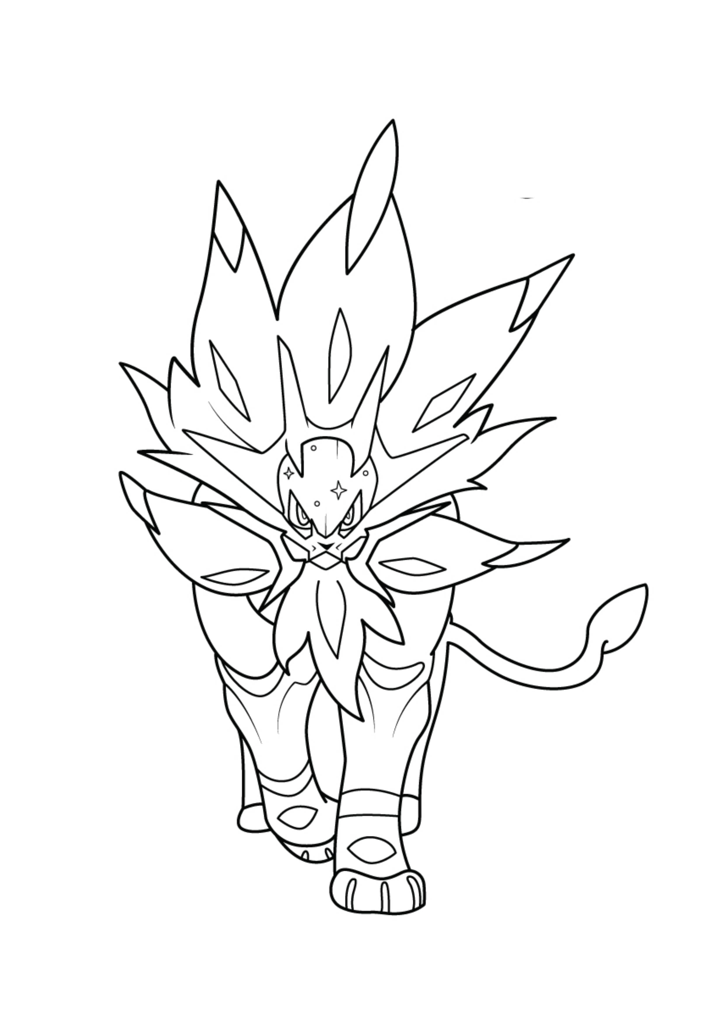 Solgaleo coloring page (A4) to print