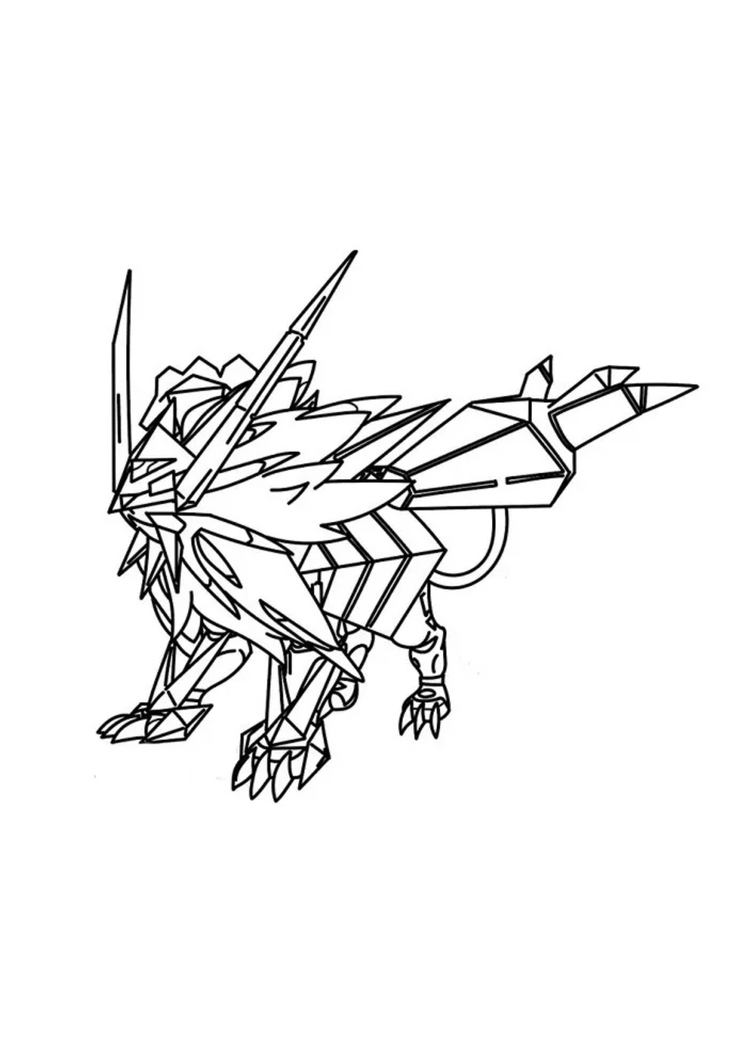 Solgaleo coloring page (A4) to print