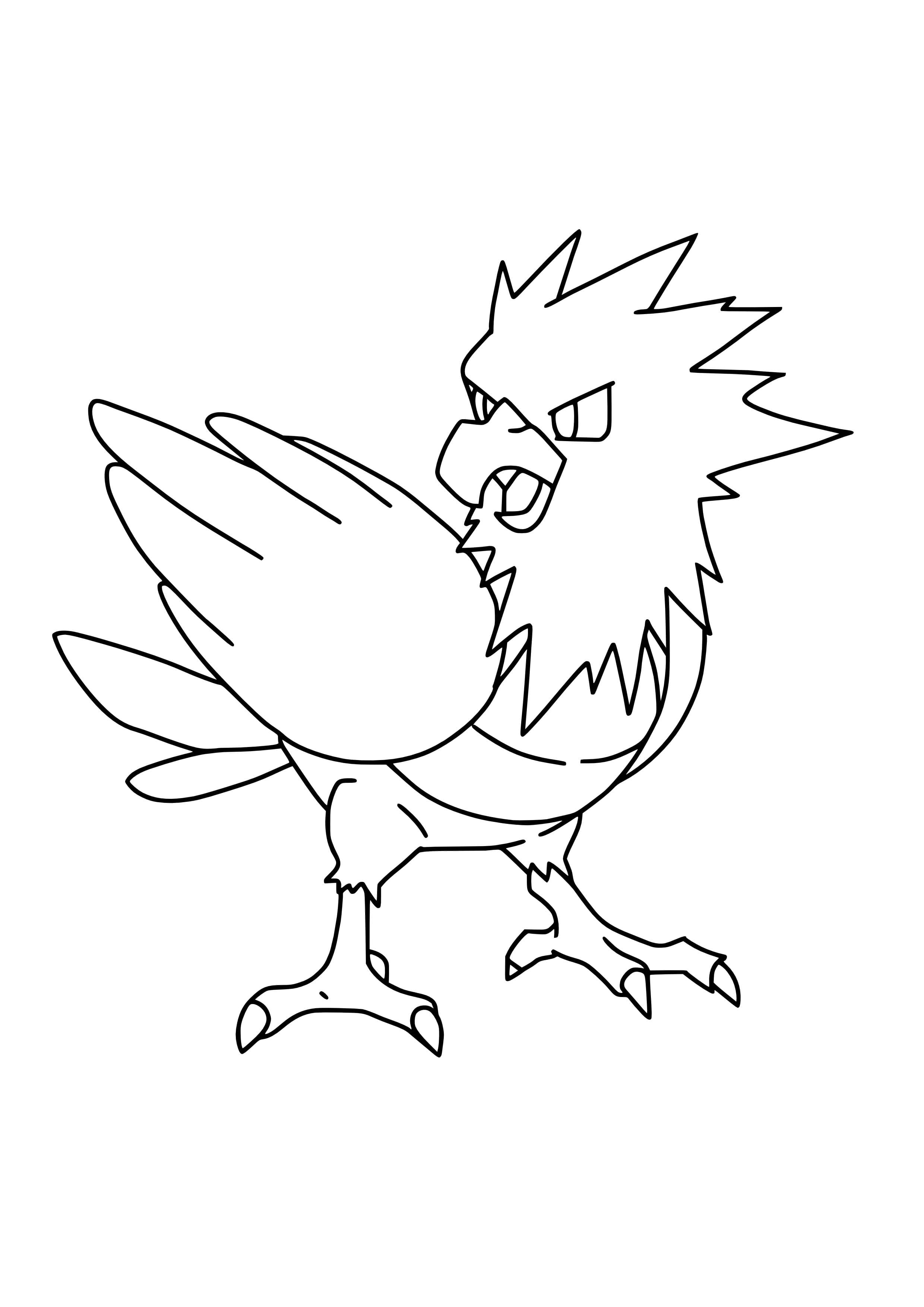 Spearow coloring page (A4) to print