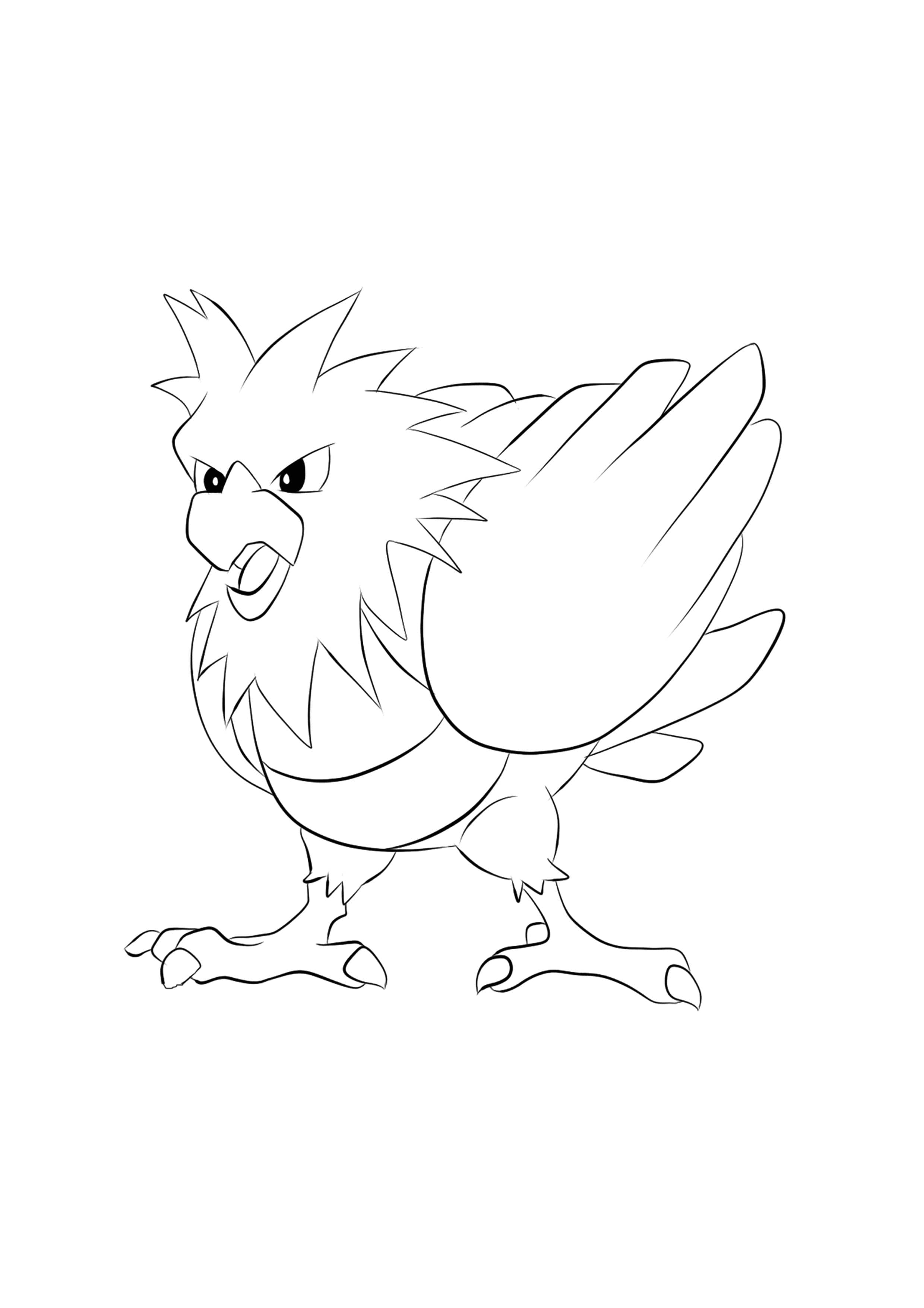 Spearow coloring page (A4) to print