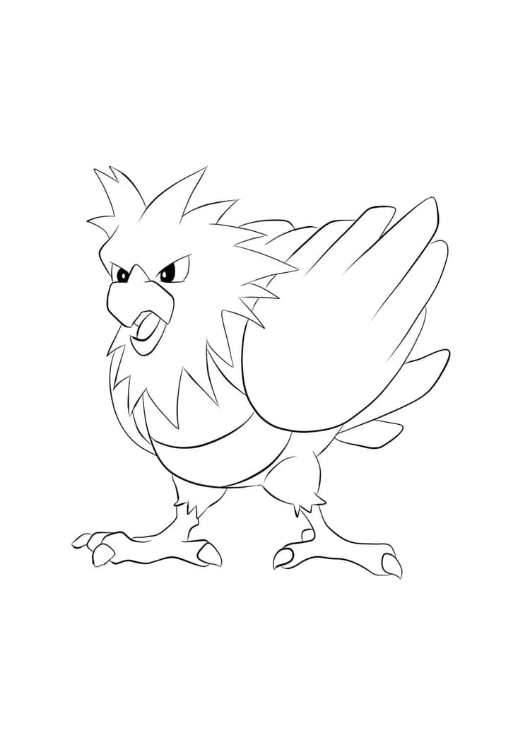 Spearow coloring page (A4) to print