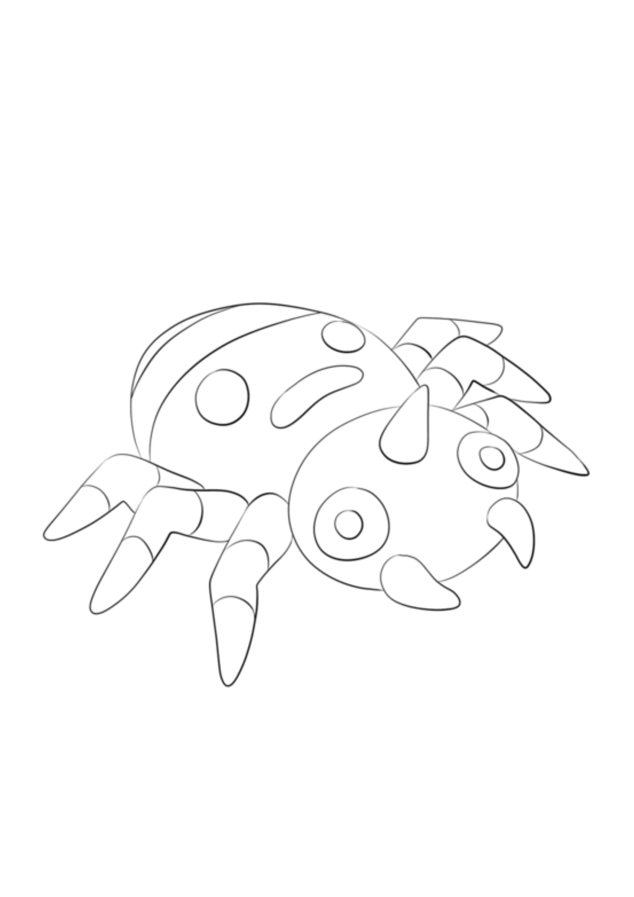Spinarak coloring page (A4) to print