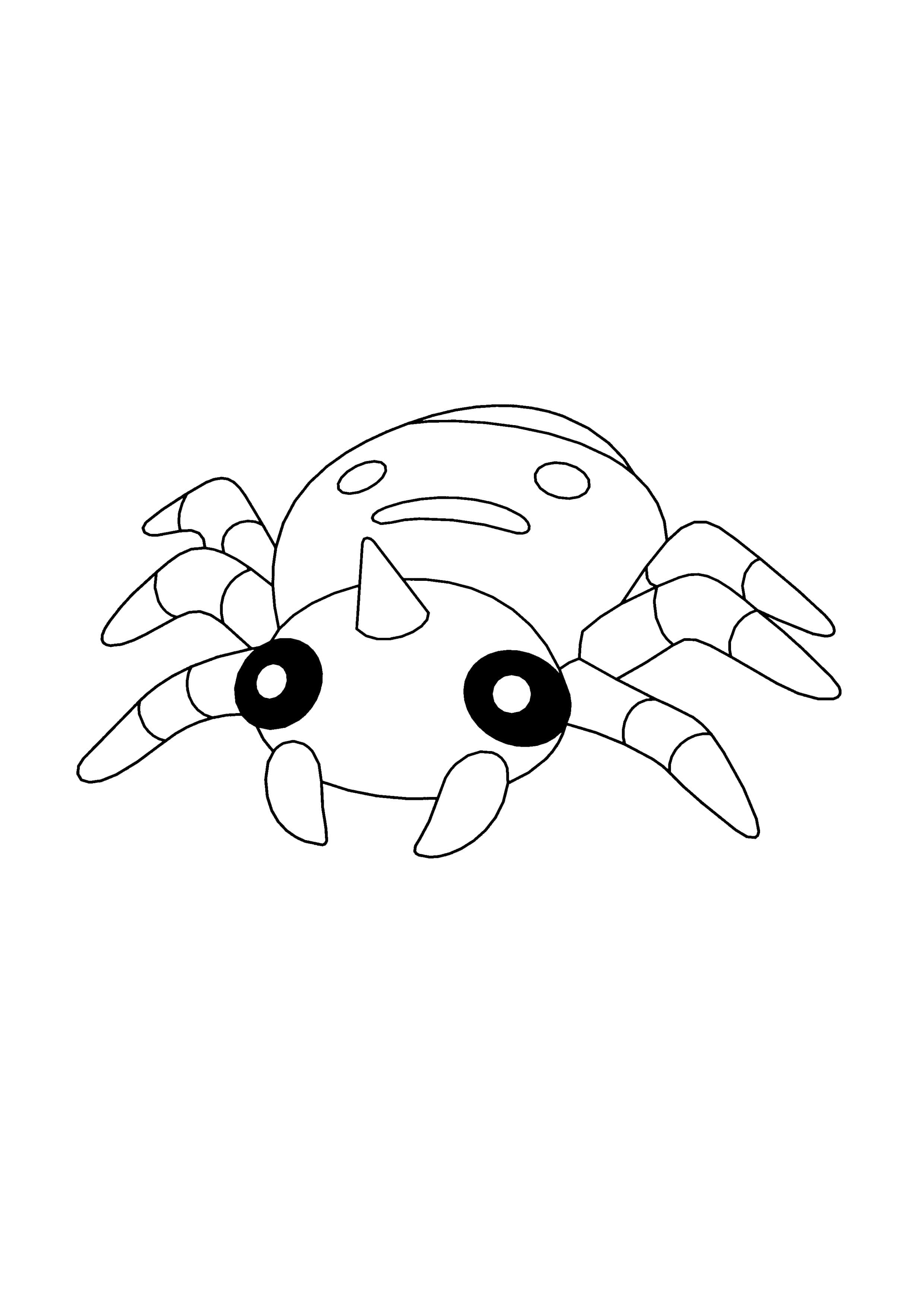 Spinarak coloring page (A4) to print
