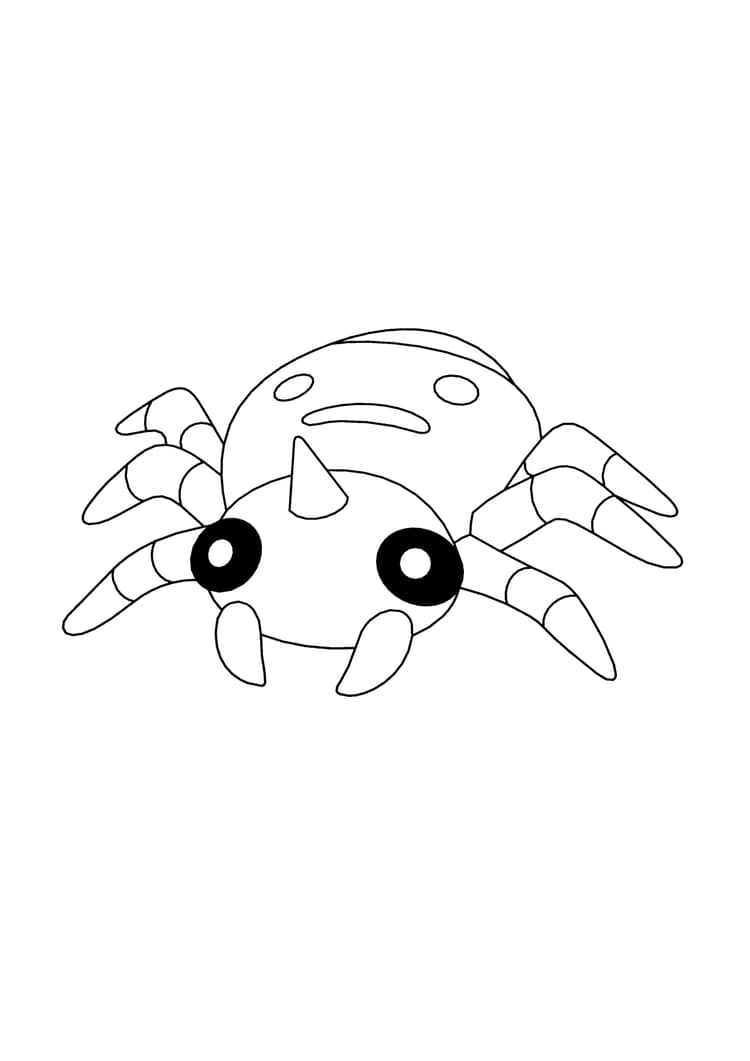 Spinarak coloring page (A4) to print