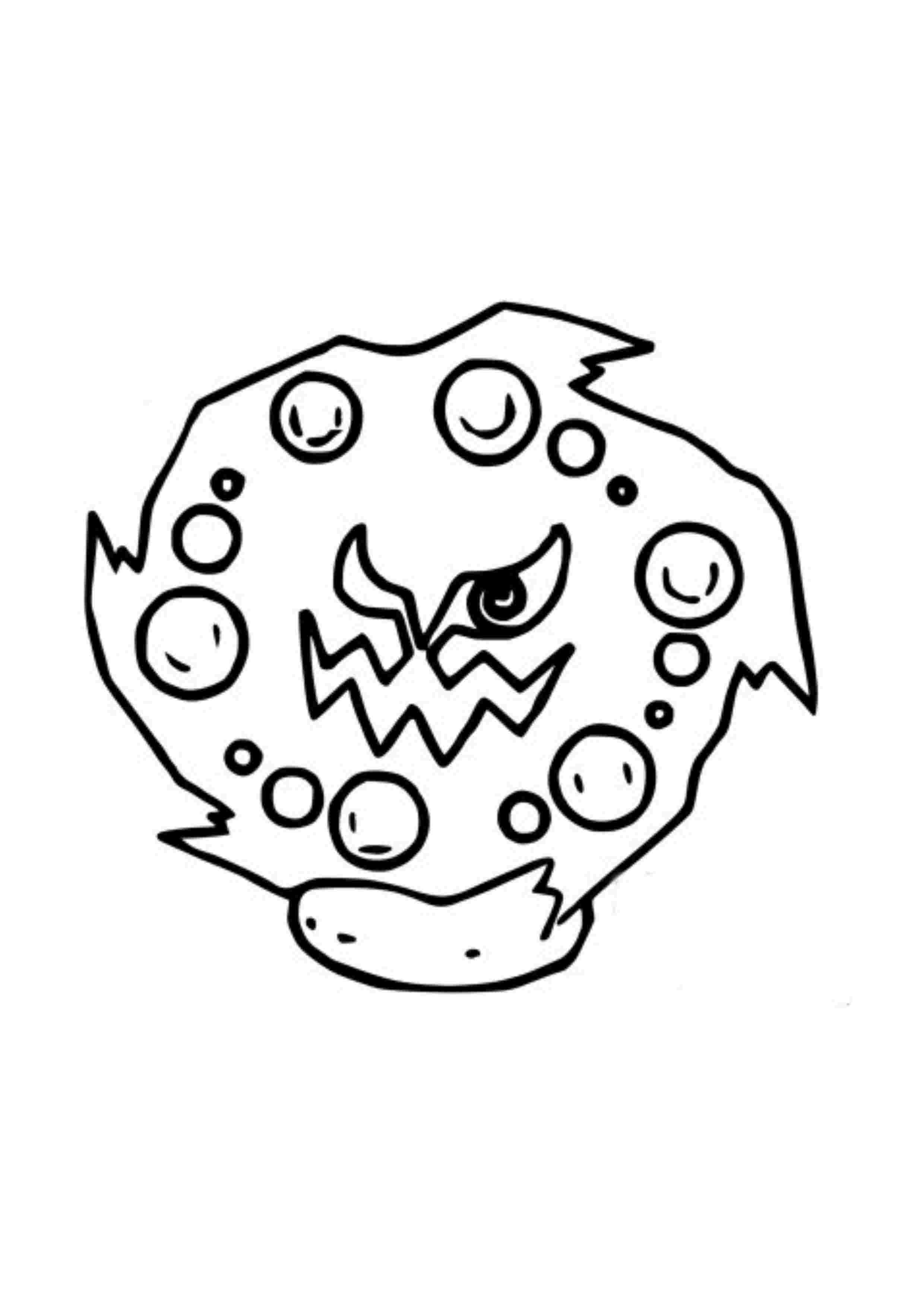 Spiritomb coloring page (A4) to print