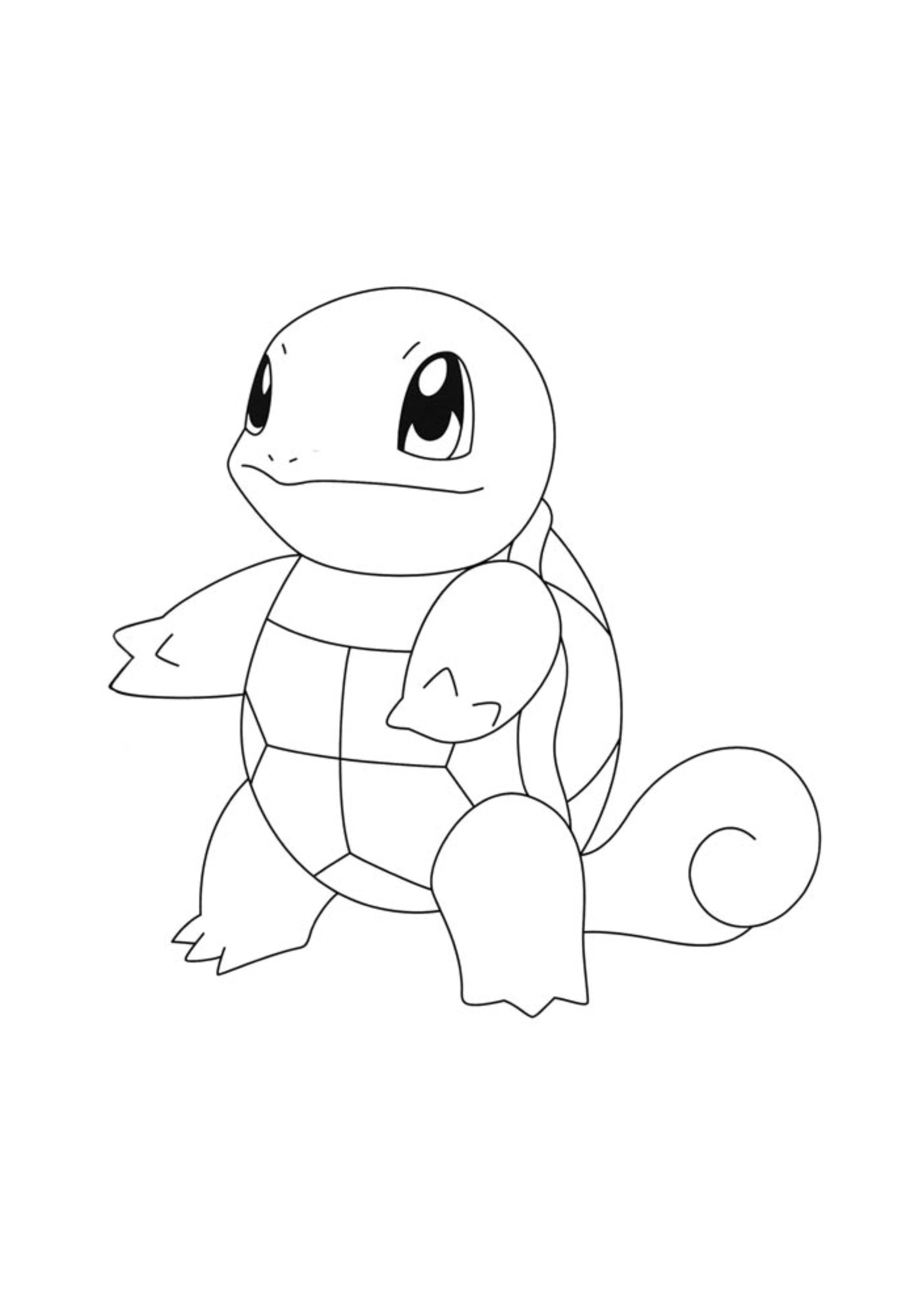 Squirtle coloring page (A4) to print