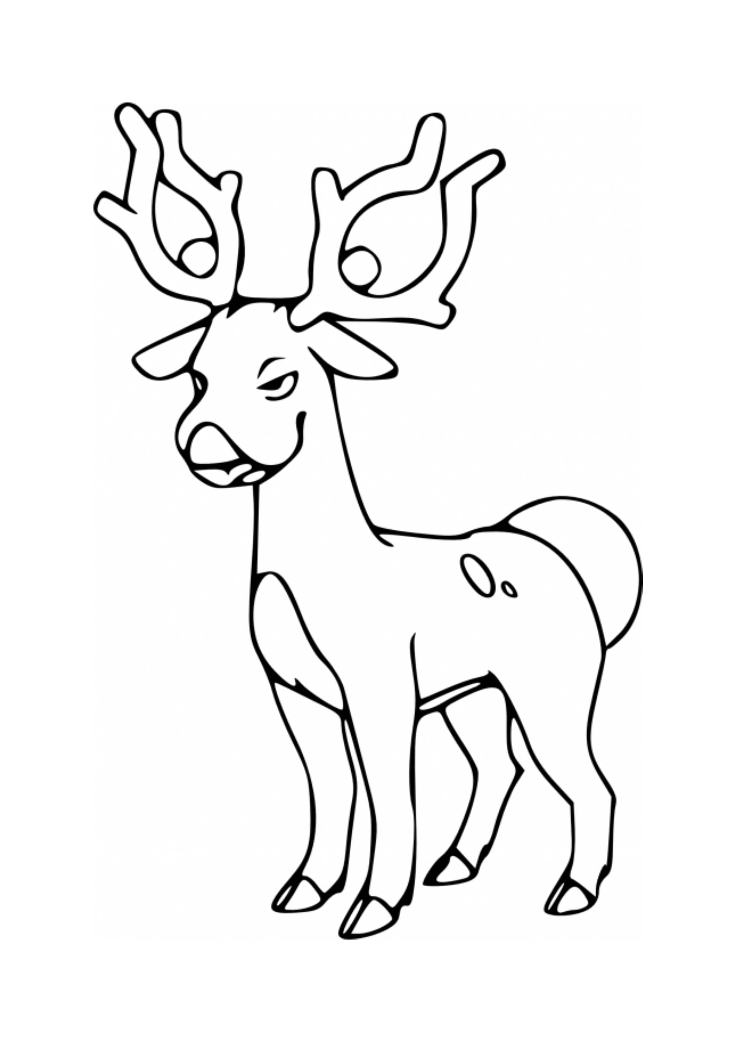 Stantler coloring page (A4) to print