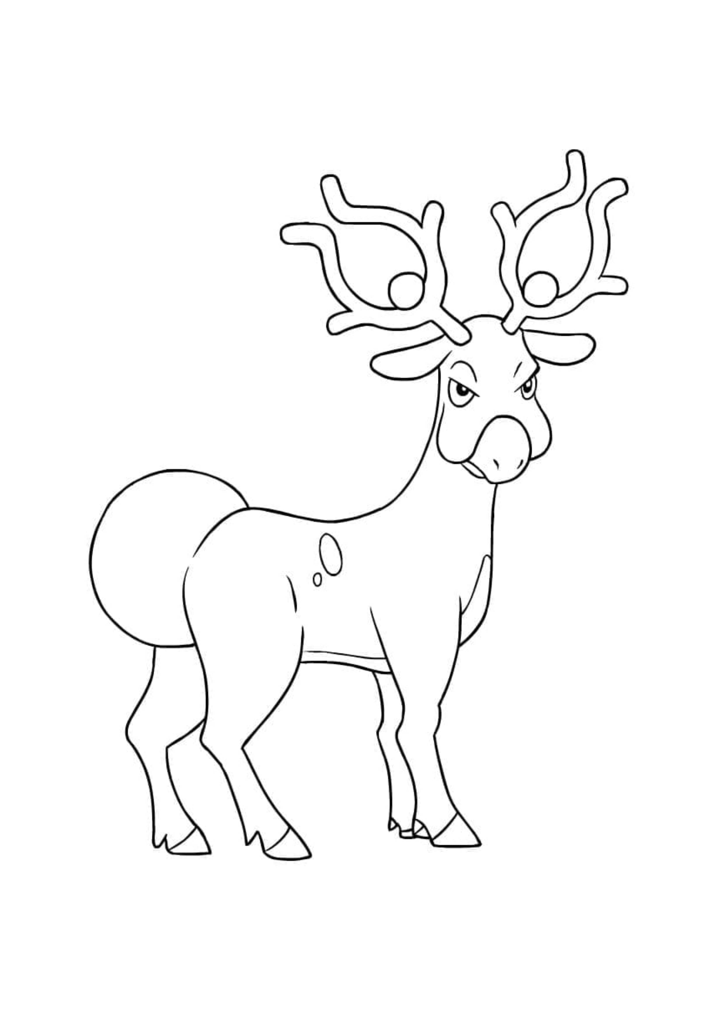 Stantler coloring page (A4) to print