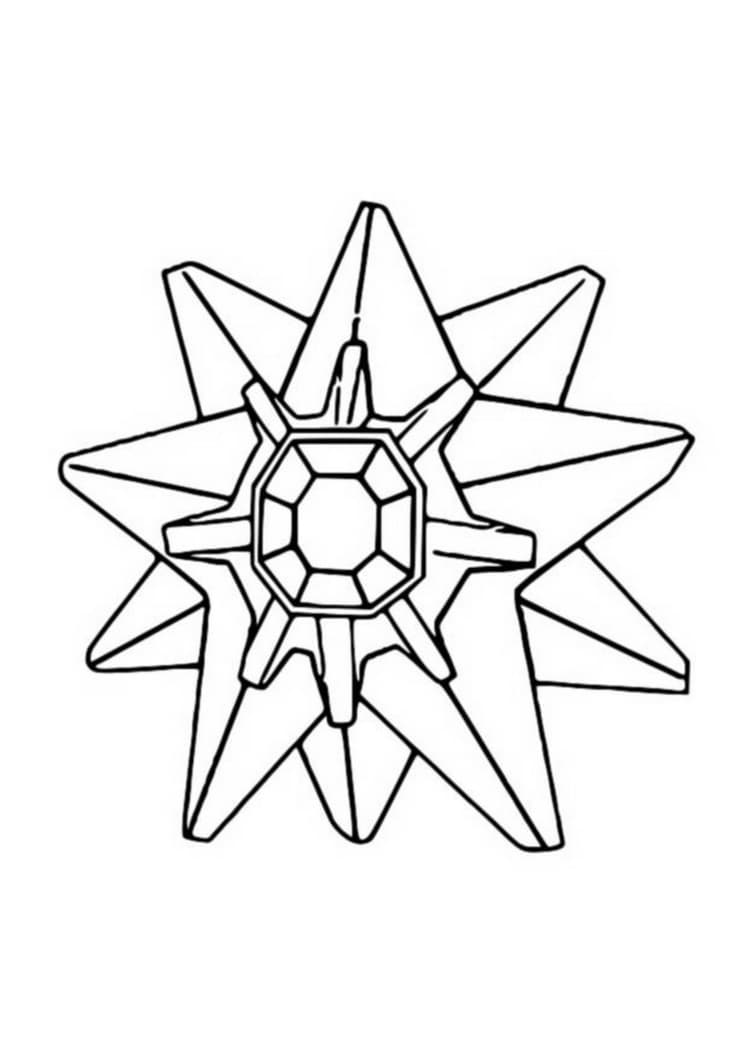 Starmie coloring page (A4) to print