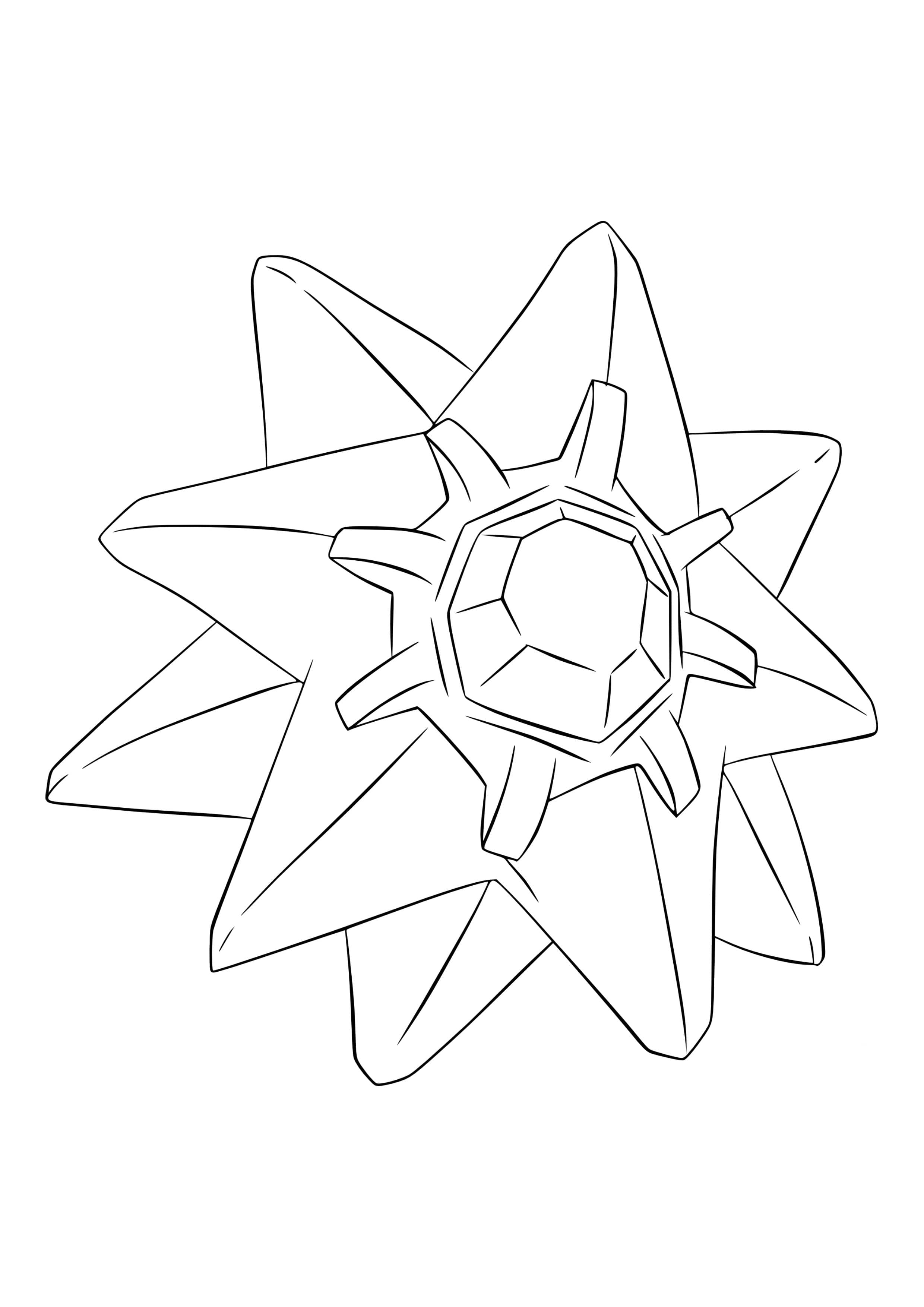 Starmie coloring page (A4) to print