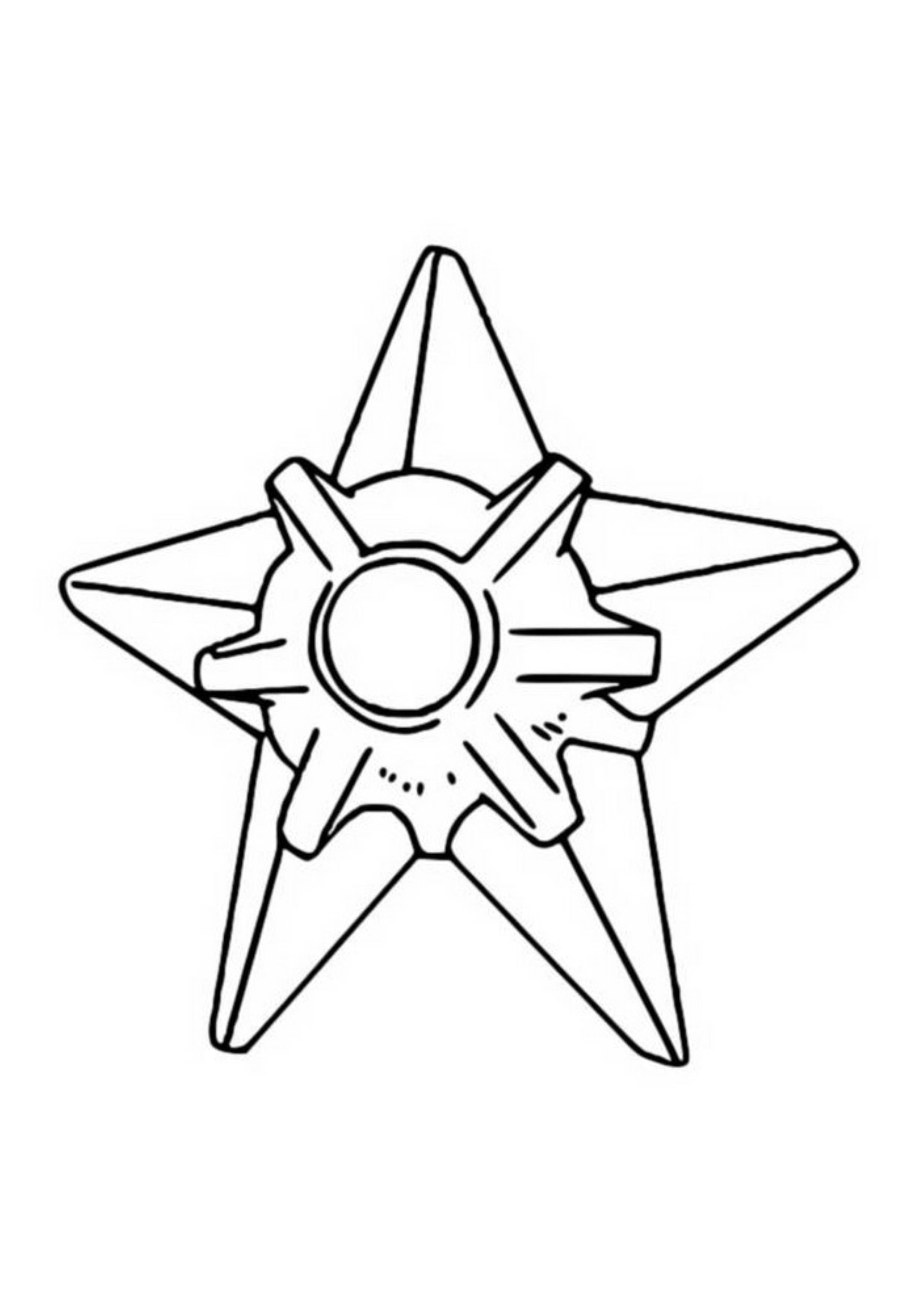 Staryu coloring page (A4) to print