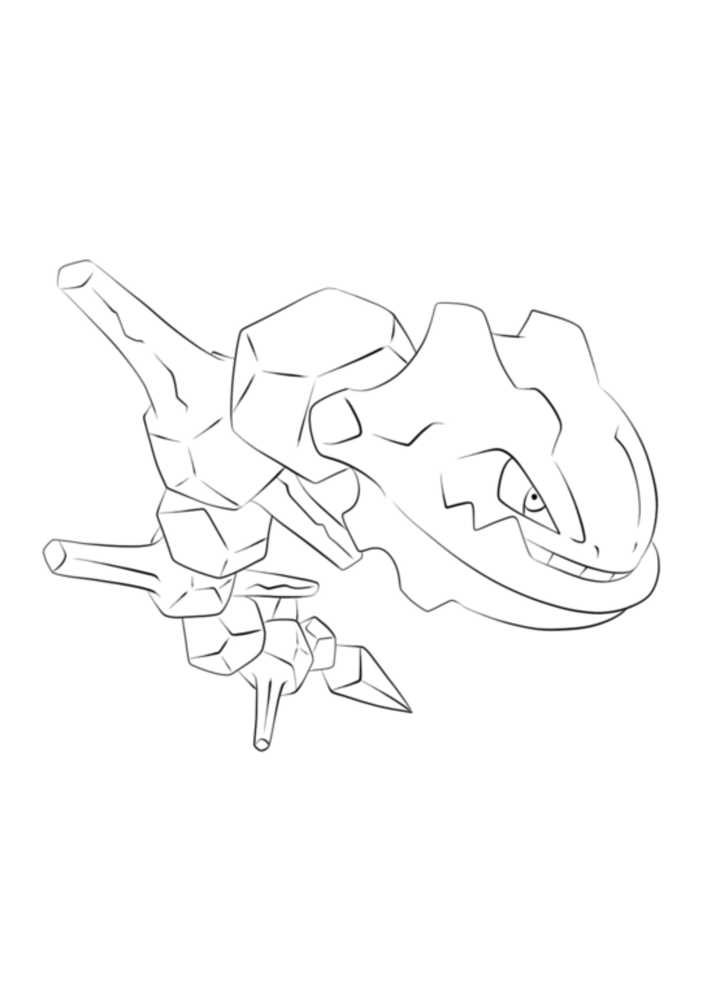 Steelix coloring page (A4) to print