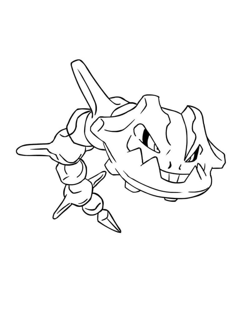 Steelix coloring page (A4) to print