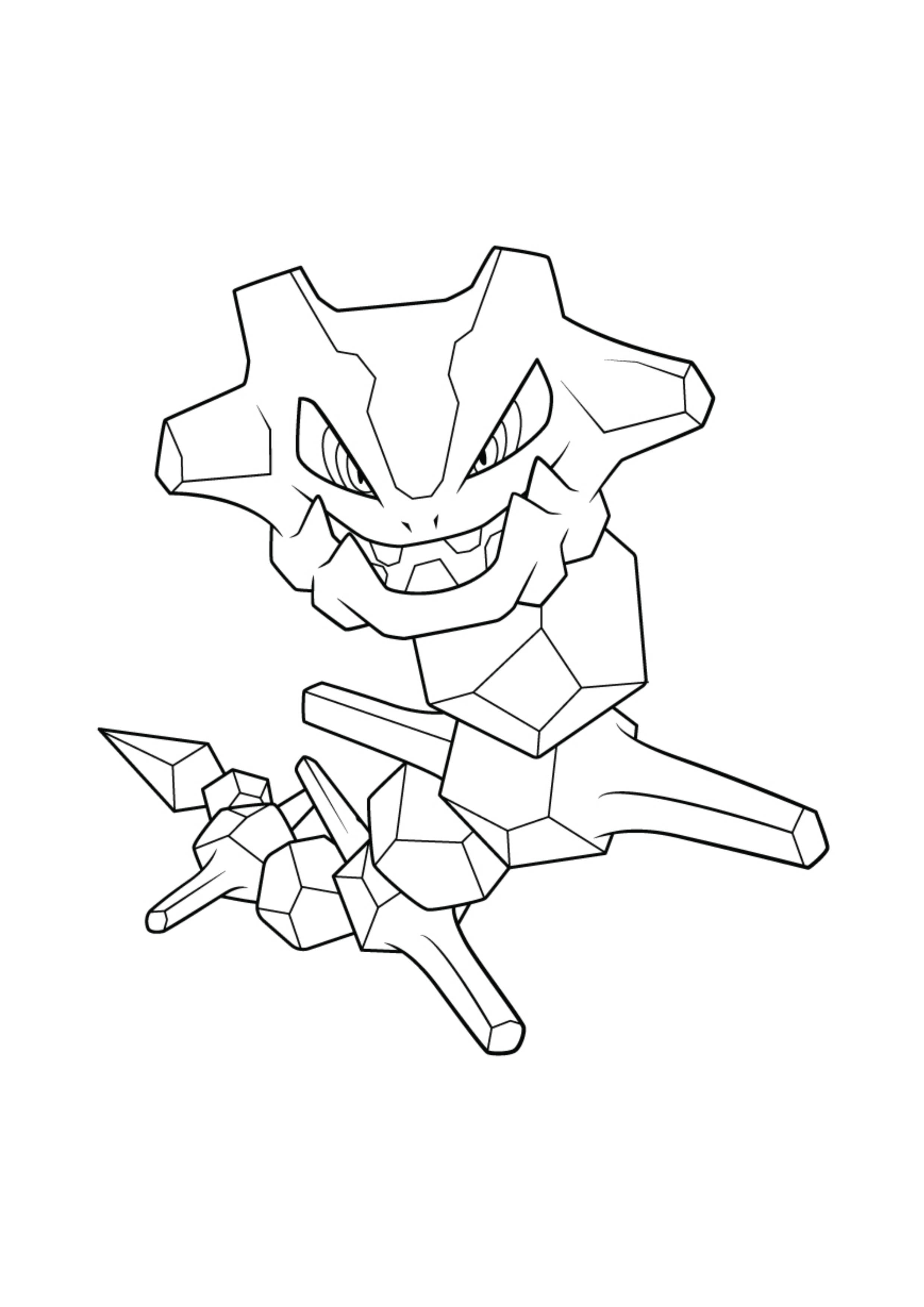 Steelix coloring page (A4) to print