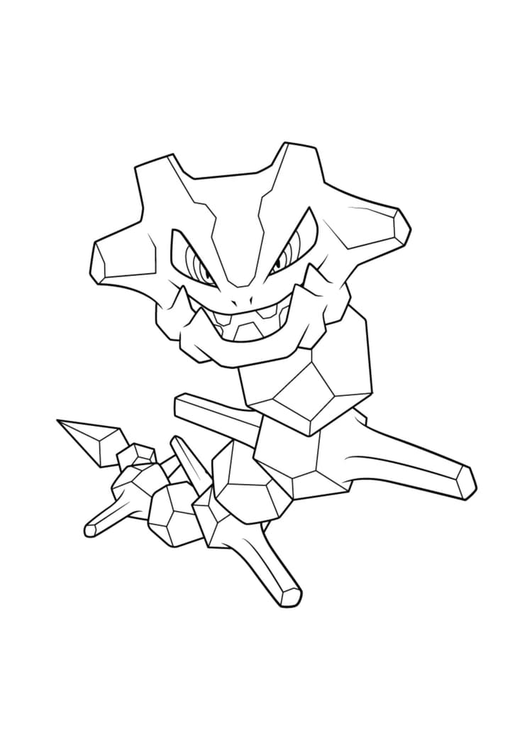 Steelix coloring page (A4) to print