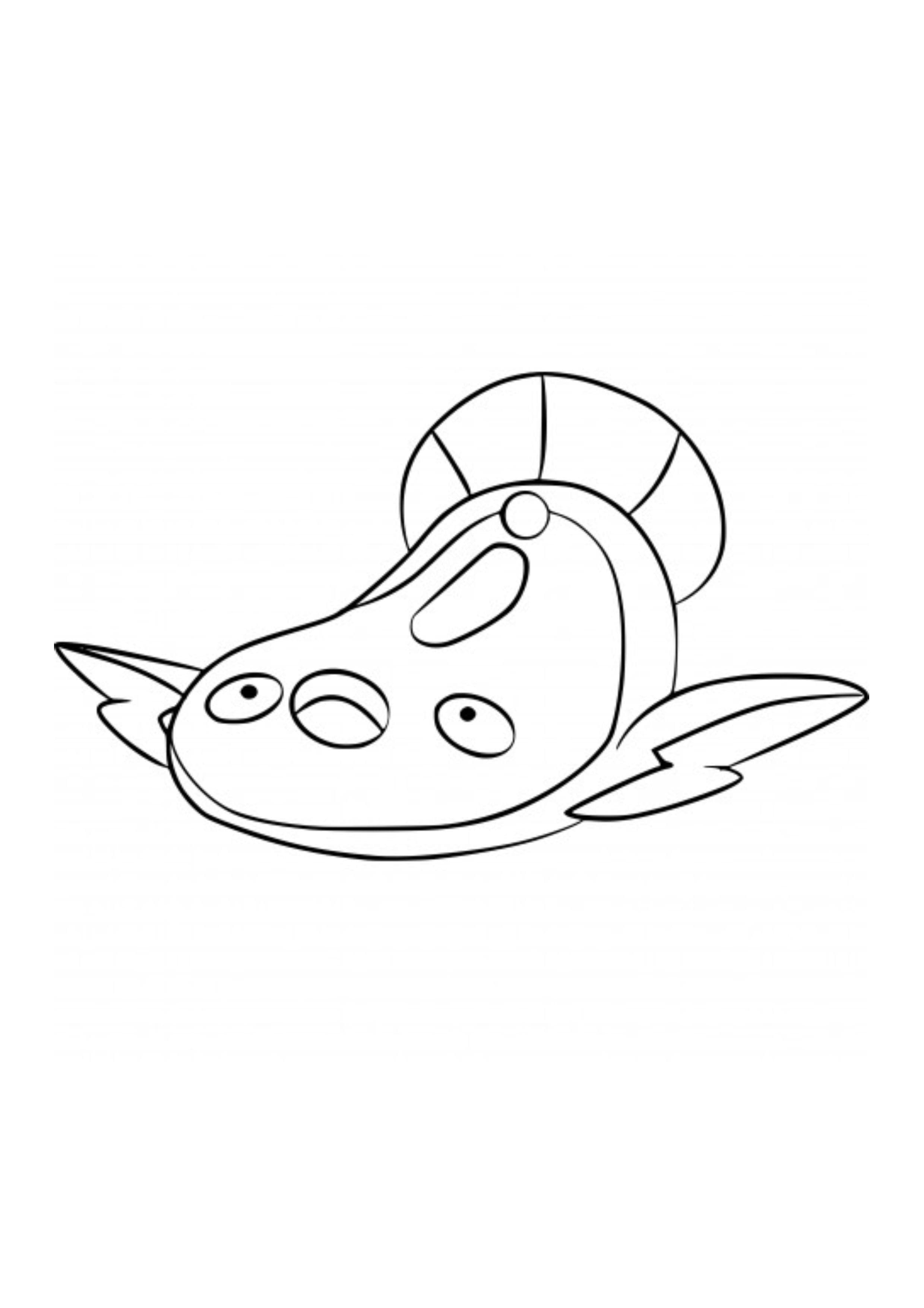 Stunfisk coloring page (A4) to print
