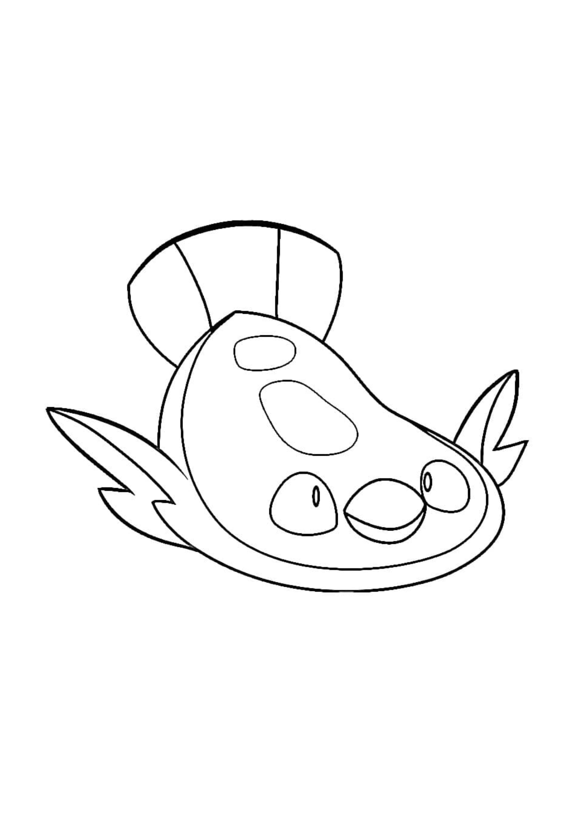 Stunfisk coloring page (A4) to print