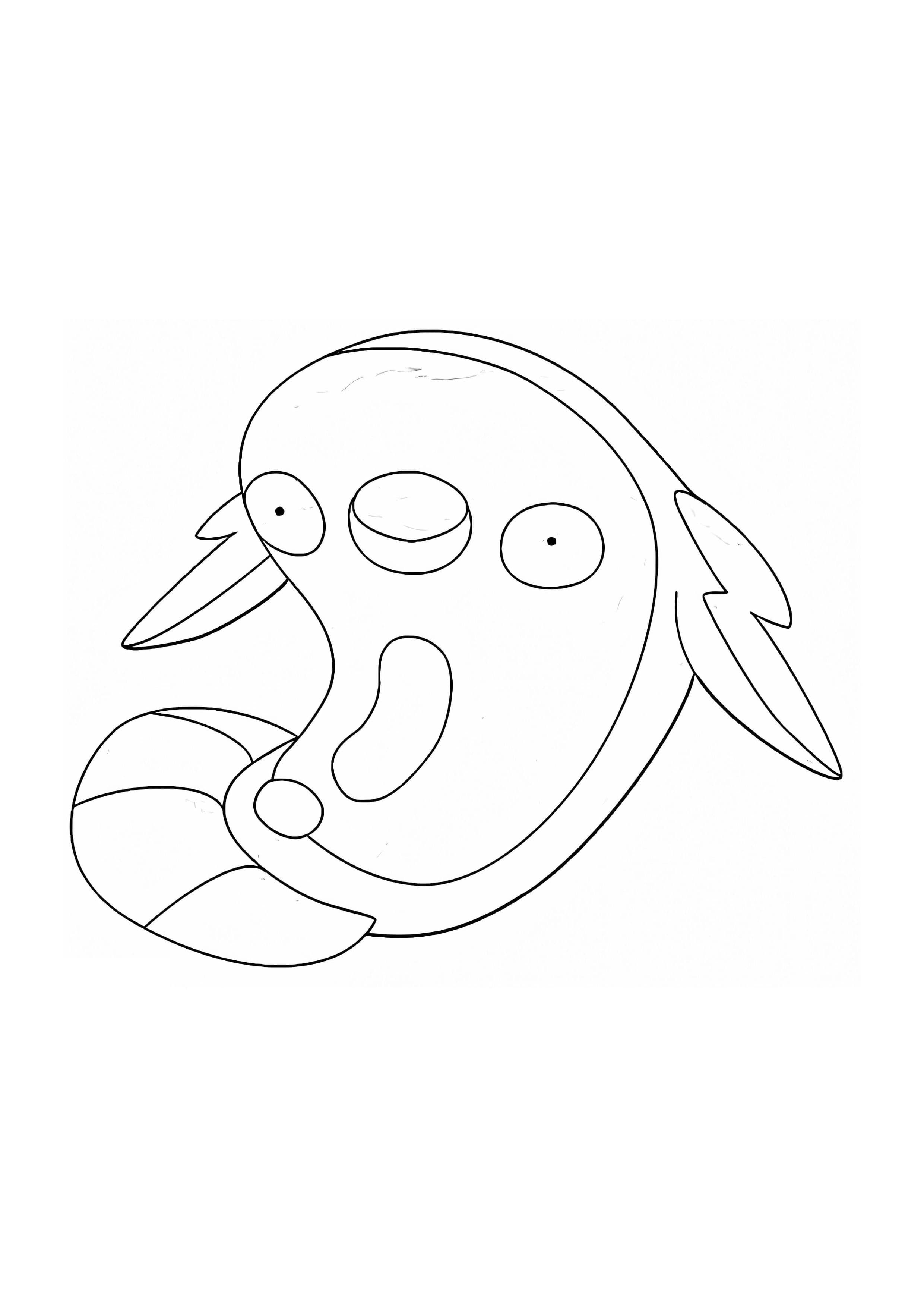 Stunfisk coloring page (A4) to print