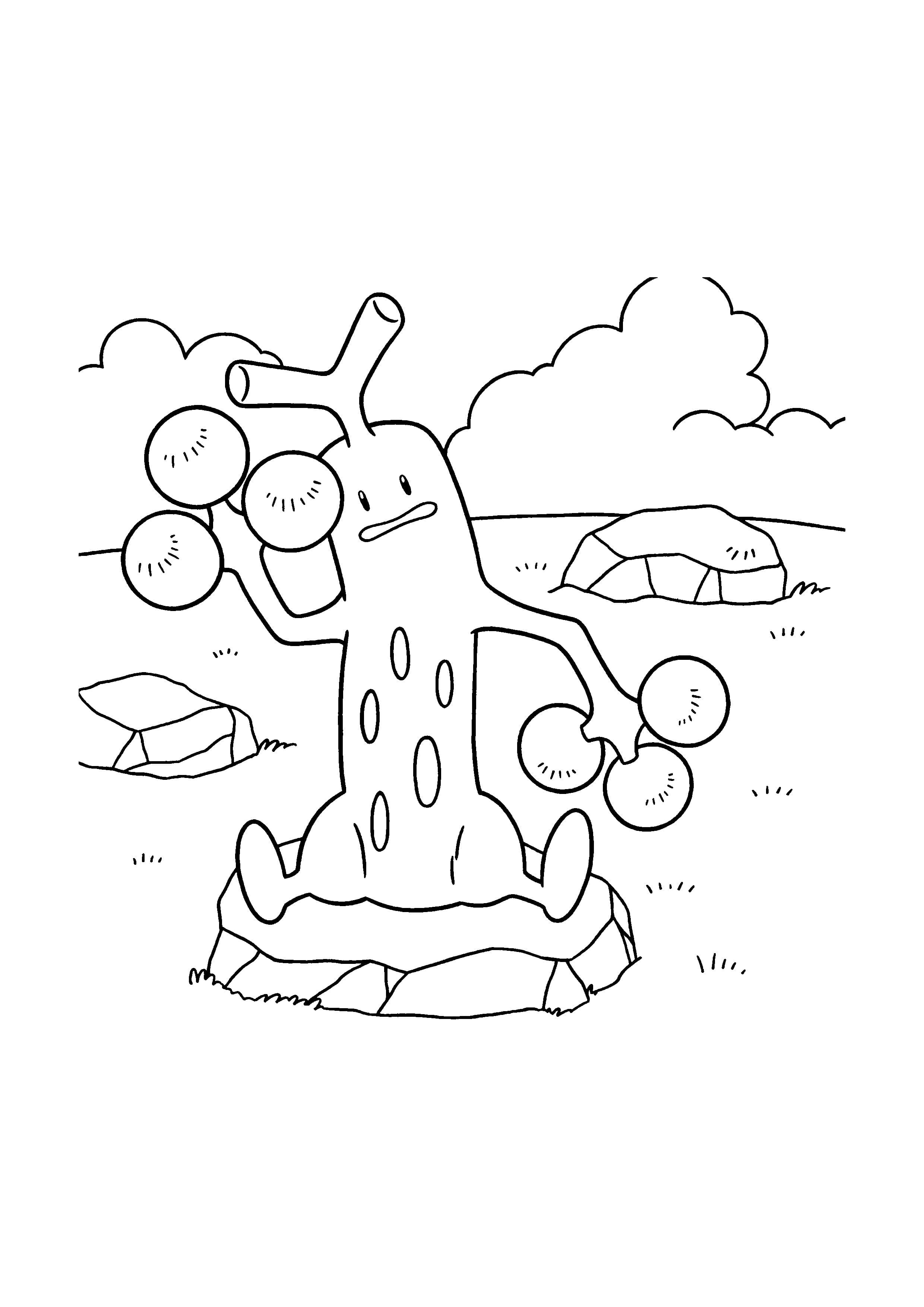 Sudowoodo coloring page (A4) to print