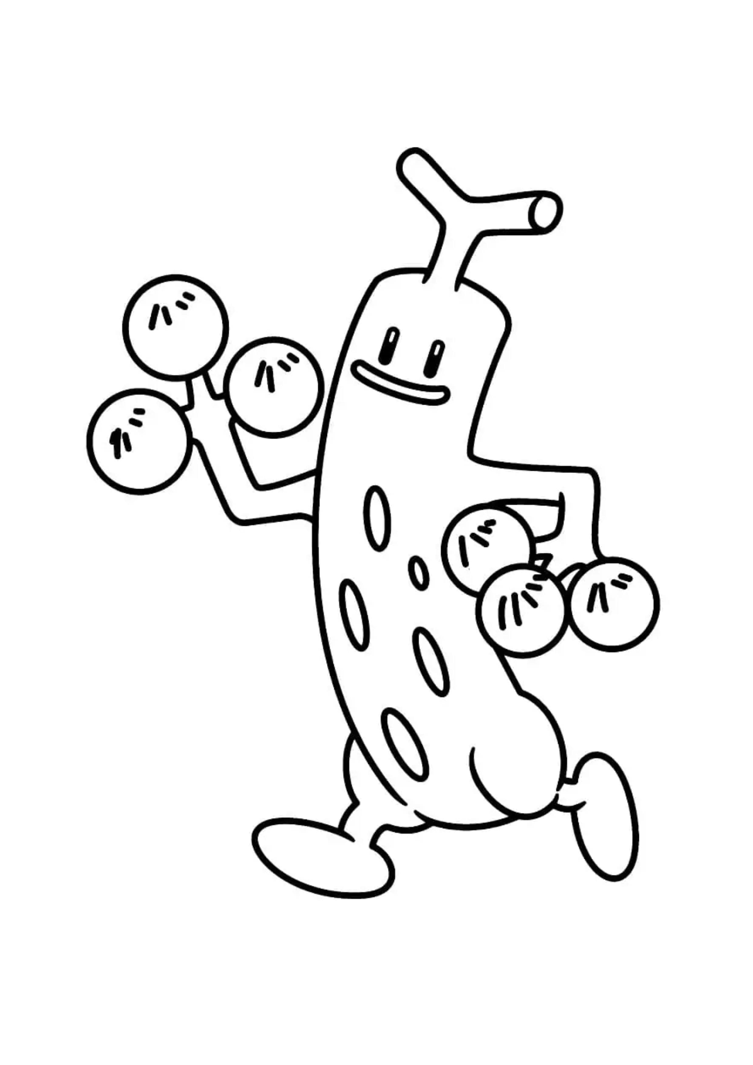 Sudowoodo coloring page (A4) to print