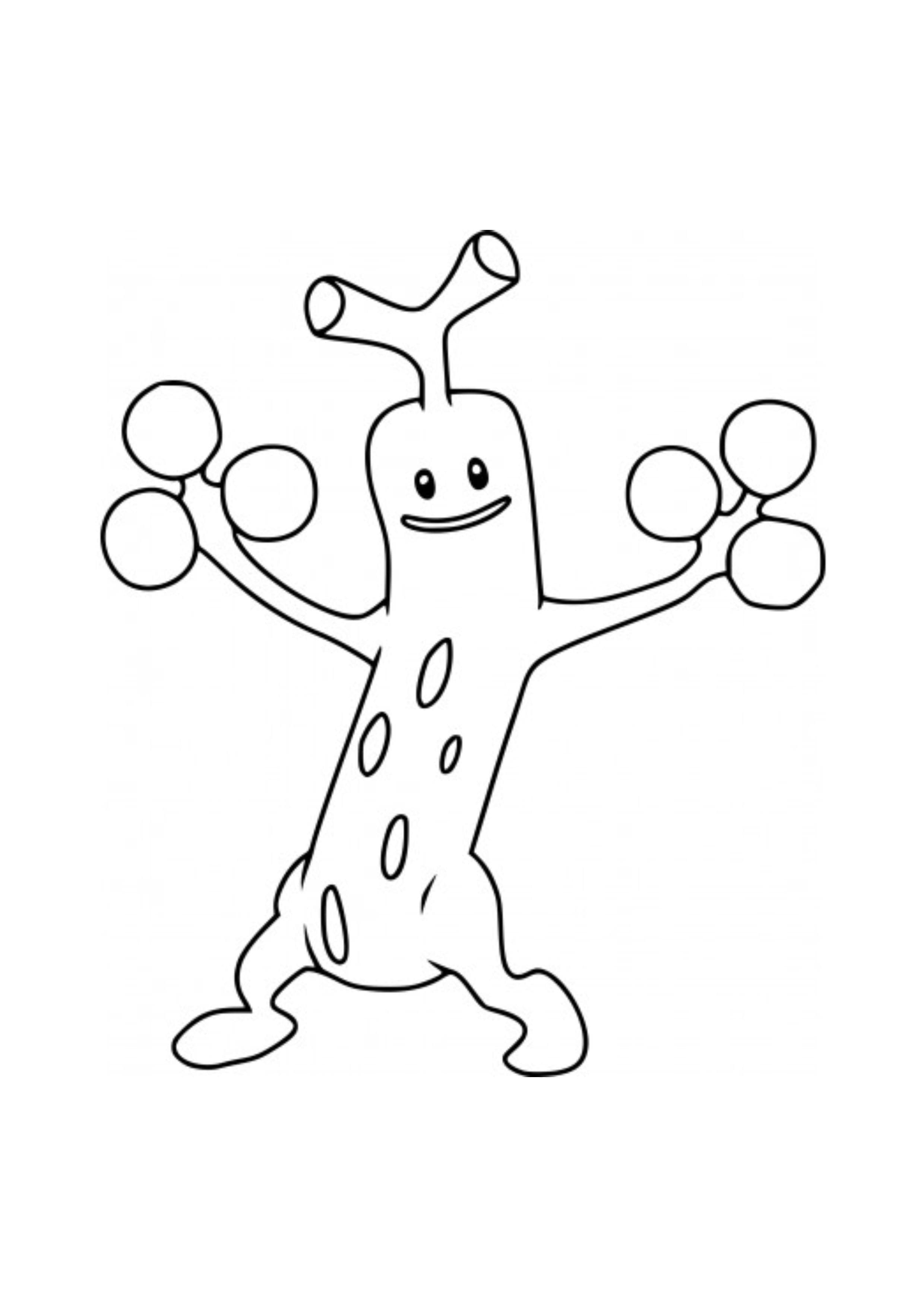 Sudowoodo coloring page (A4) to print