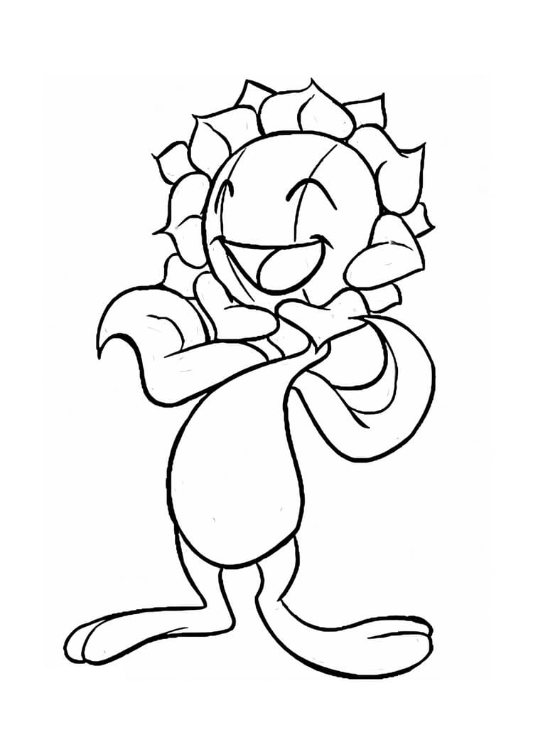 Sunflora coloring page (A4) to print