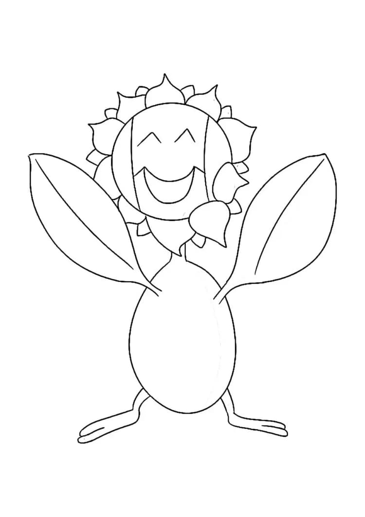 Sunflora coloring page (A4) to print
