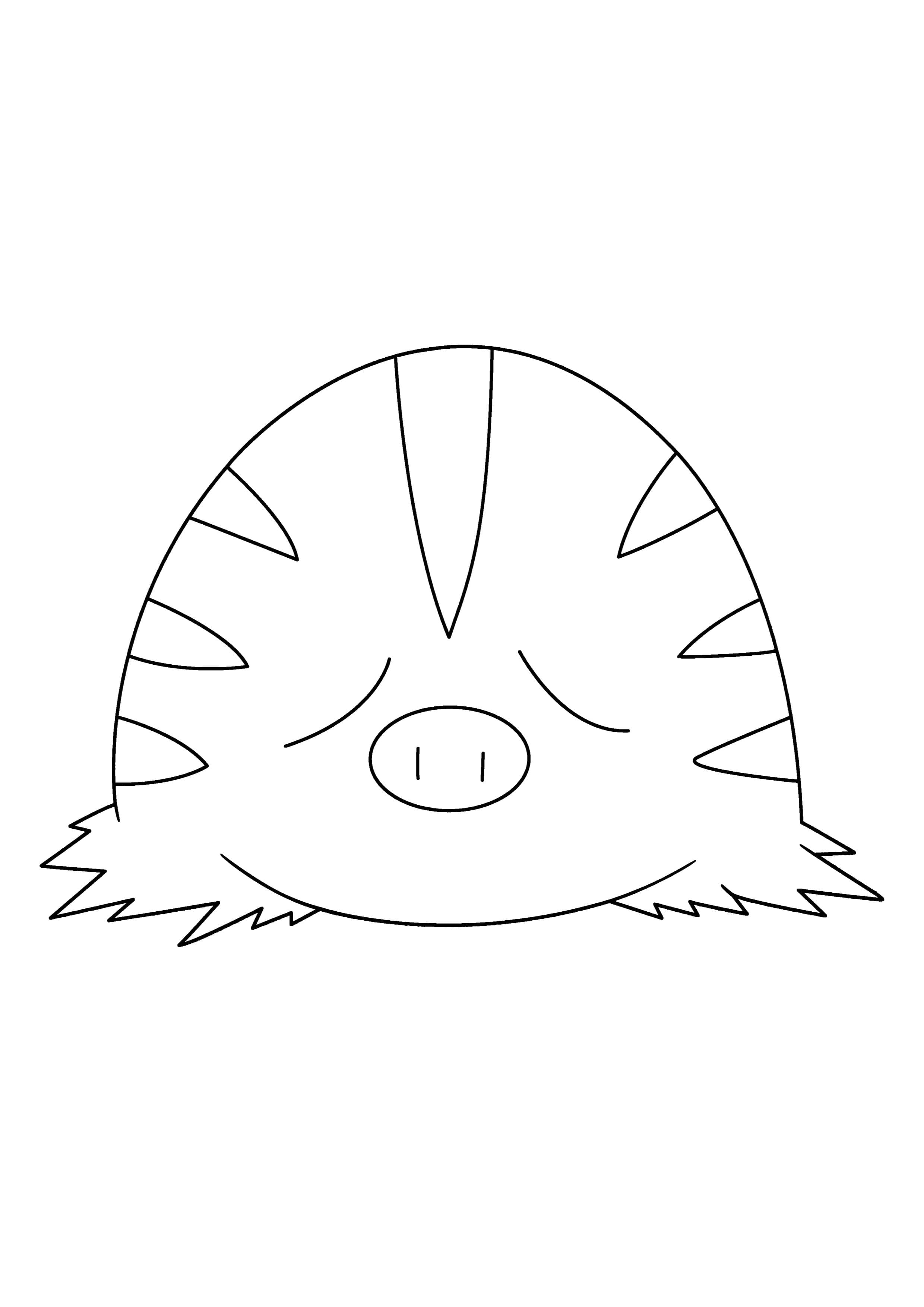 Swinub coloring page (A4) to print