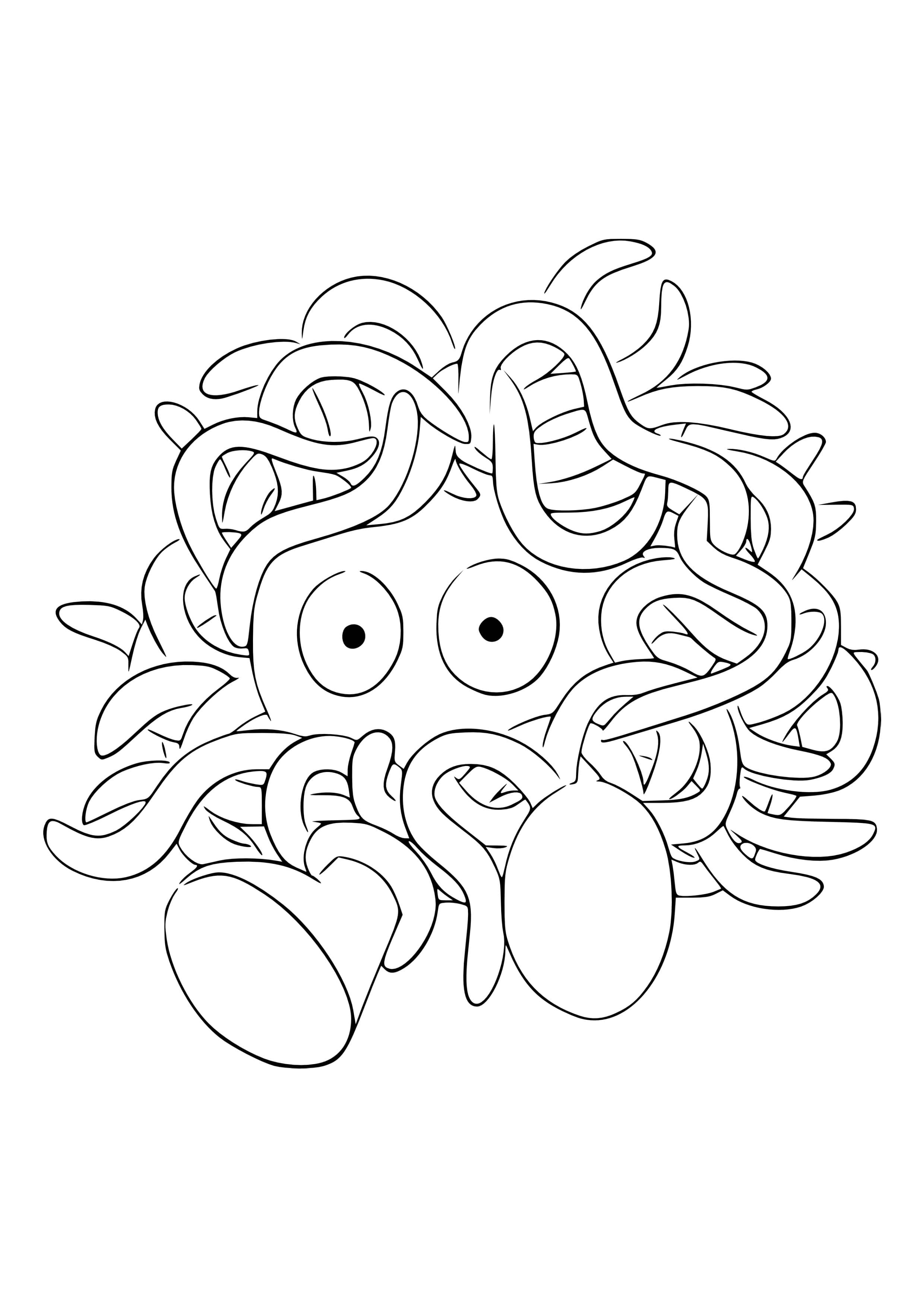 Tangela coloring page (A4) to print