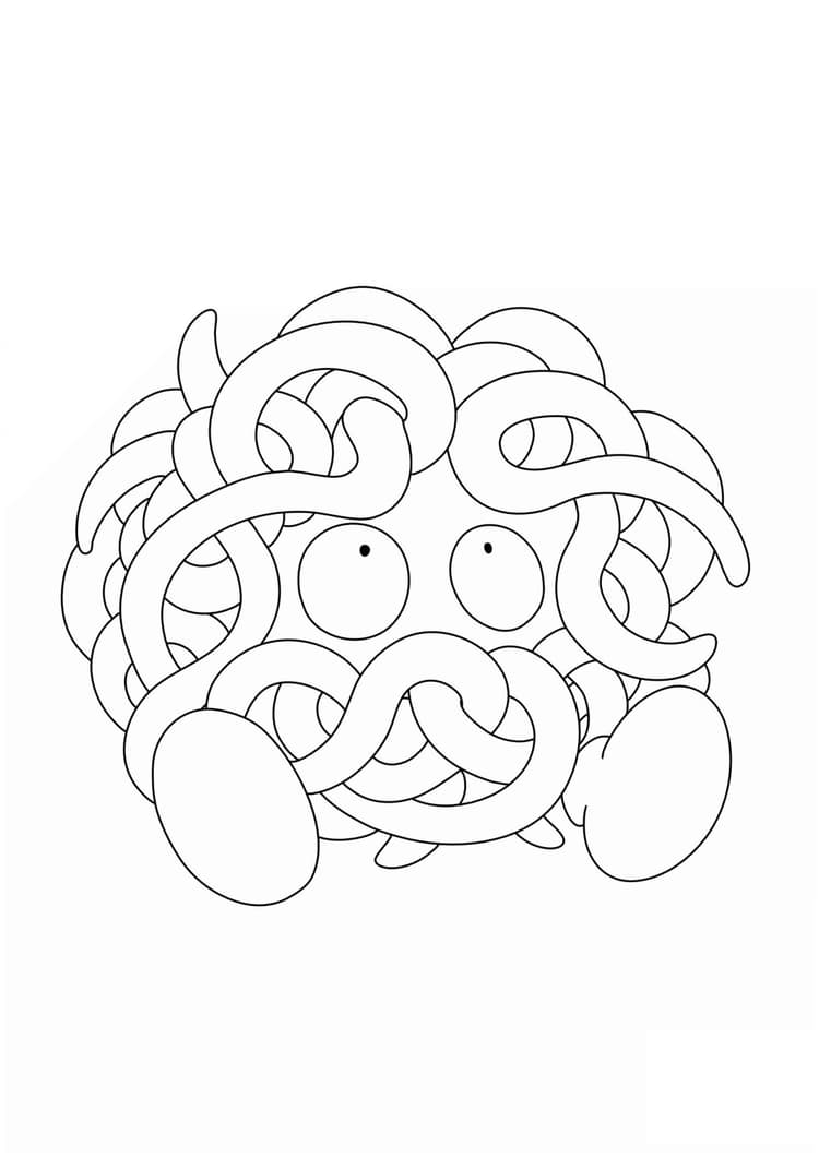 Tangela coloring page (A4) to print