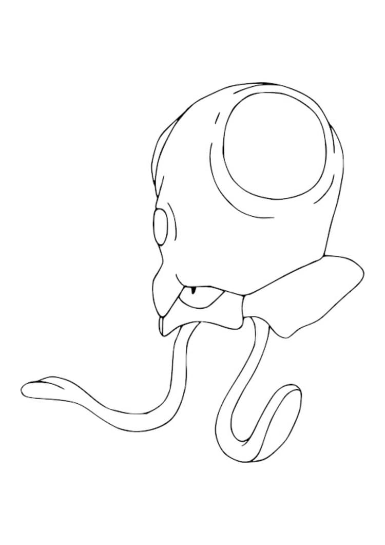Tentacool coloring page (A4) to print