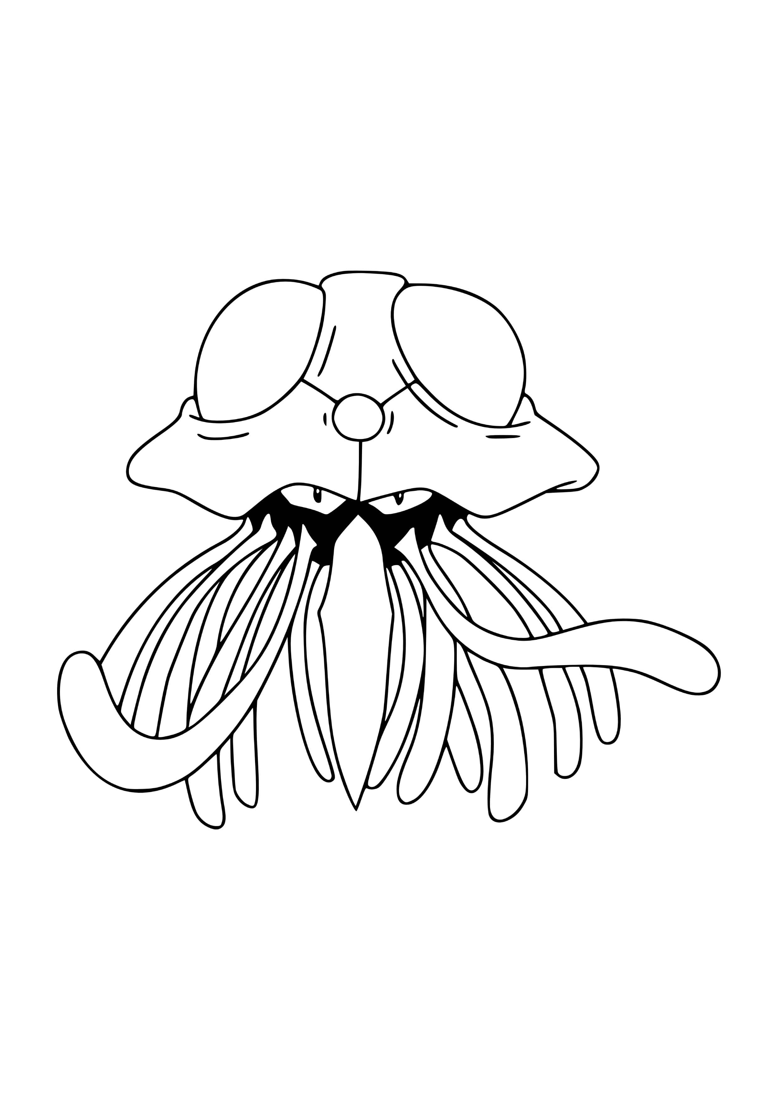 Tentacruel coloring page (A4) to print
