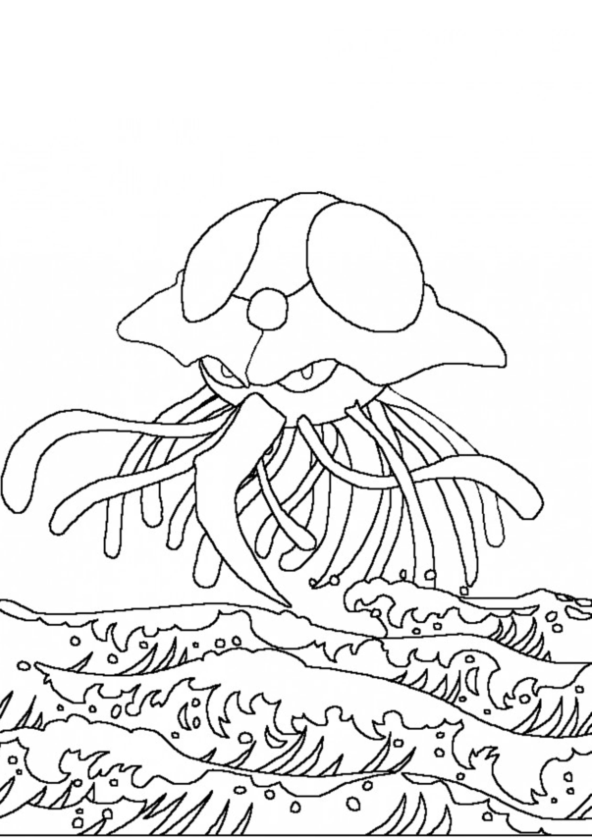 Tentacruel coloring page (A4) to print