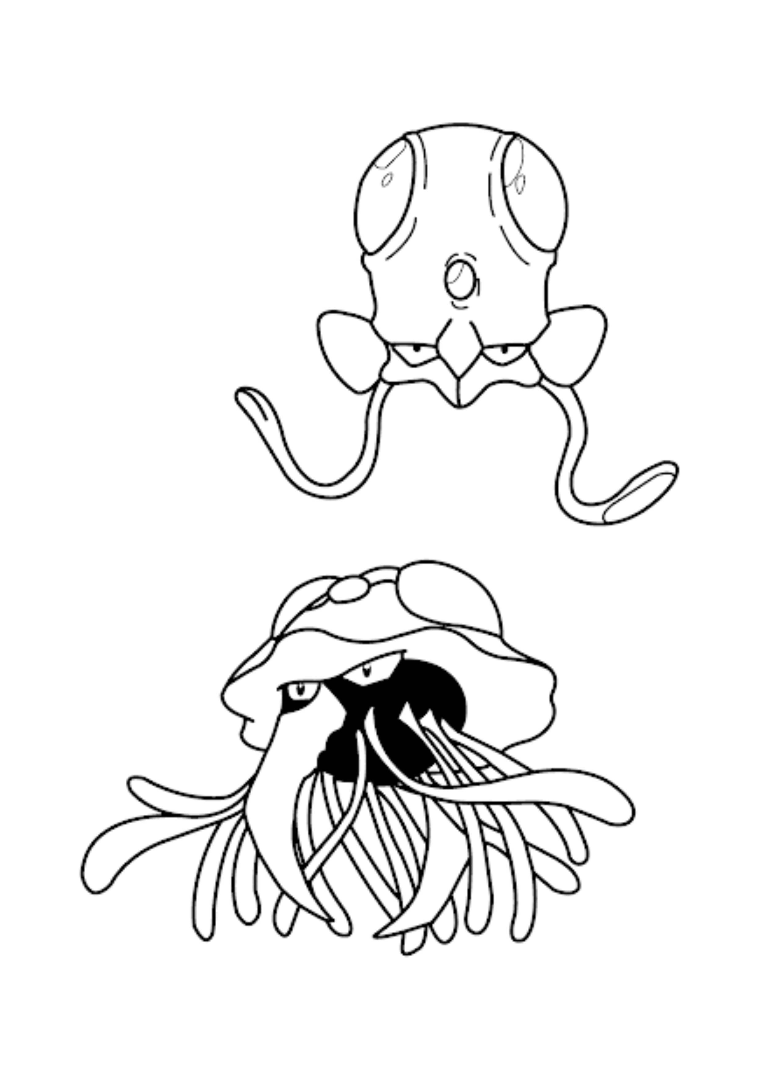 Tentacruel coloring page (A4) to print